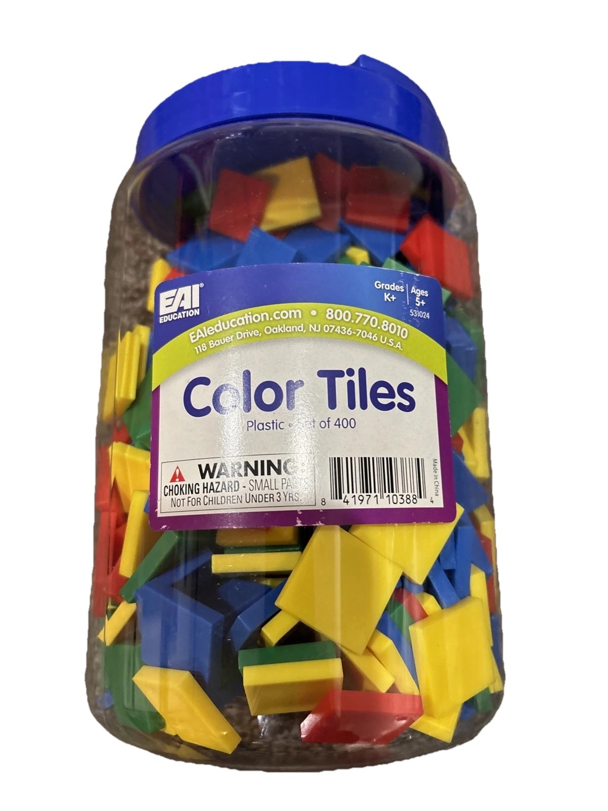 EAI Color Tiles Plastic Set Of 400