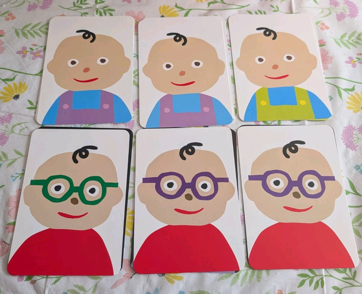 FLIP-A-FACE CARDS: Same? Different? New Cards 7×5 in Box