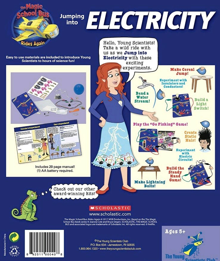 THE MAGIC SCHOOL BUS Jumping Into Electricity Kit Age 5 Up (NEW) Factory Sealed