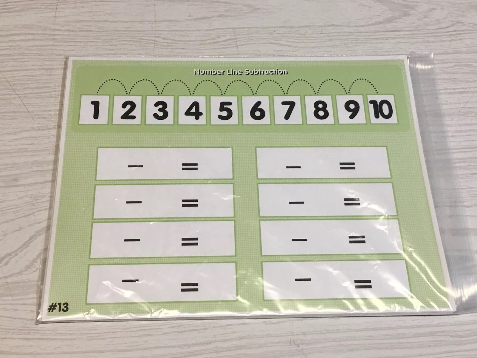 Classroom Set of 10 – Laminated Math Work Mats – Dry Erase #013