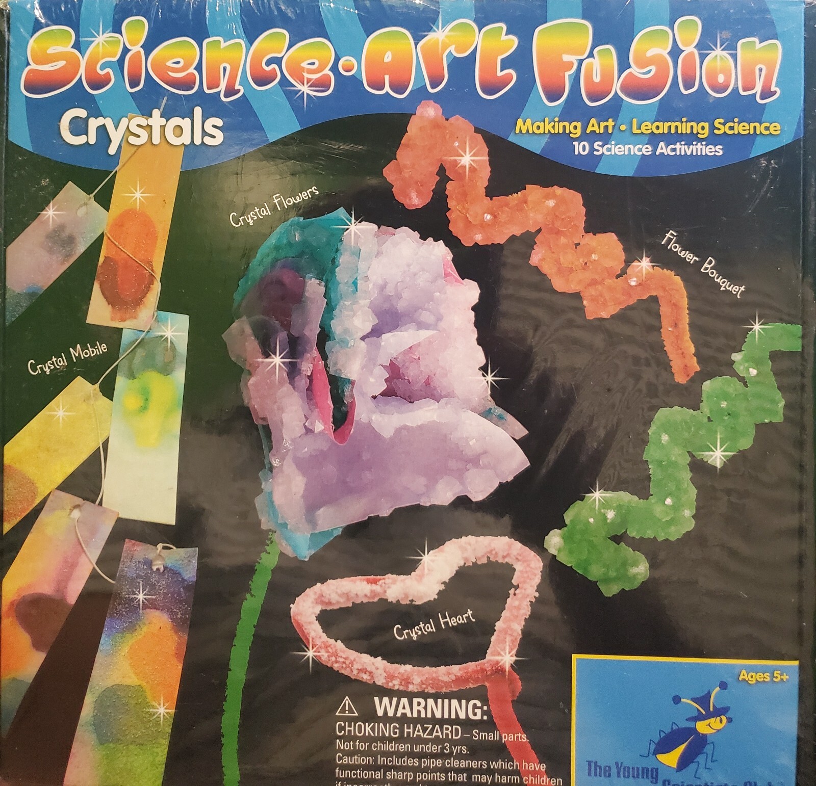 Young Scientists Club Science- Art Fusion Crystals Kit New