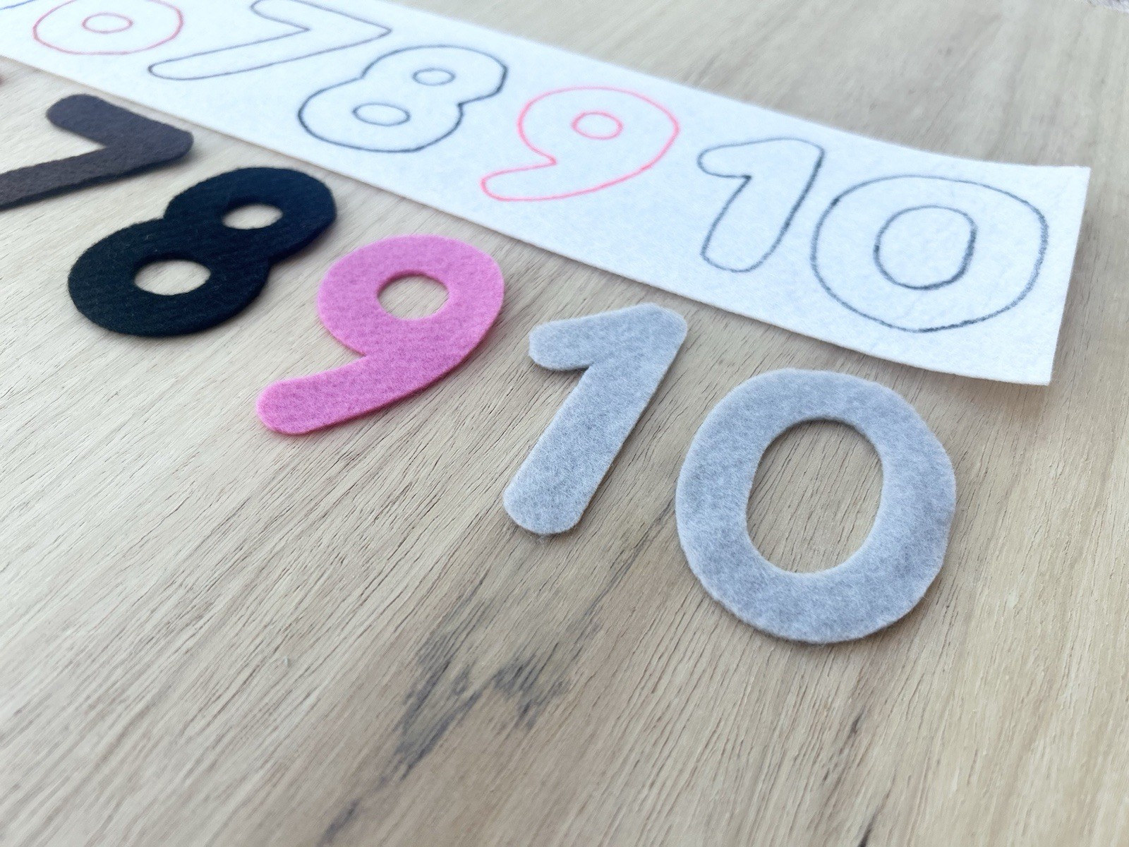 Toddler Preschool Busy Bag Quiet Activities with Felt Shapes & Numbers
