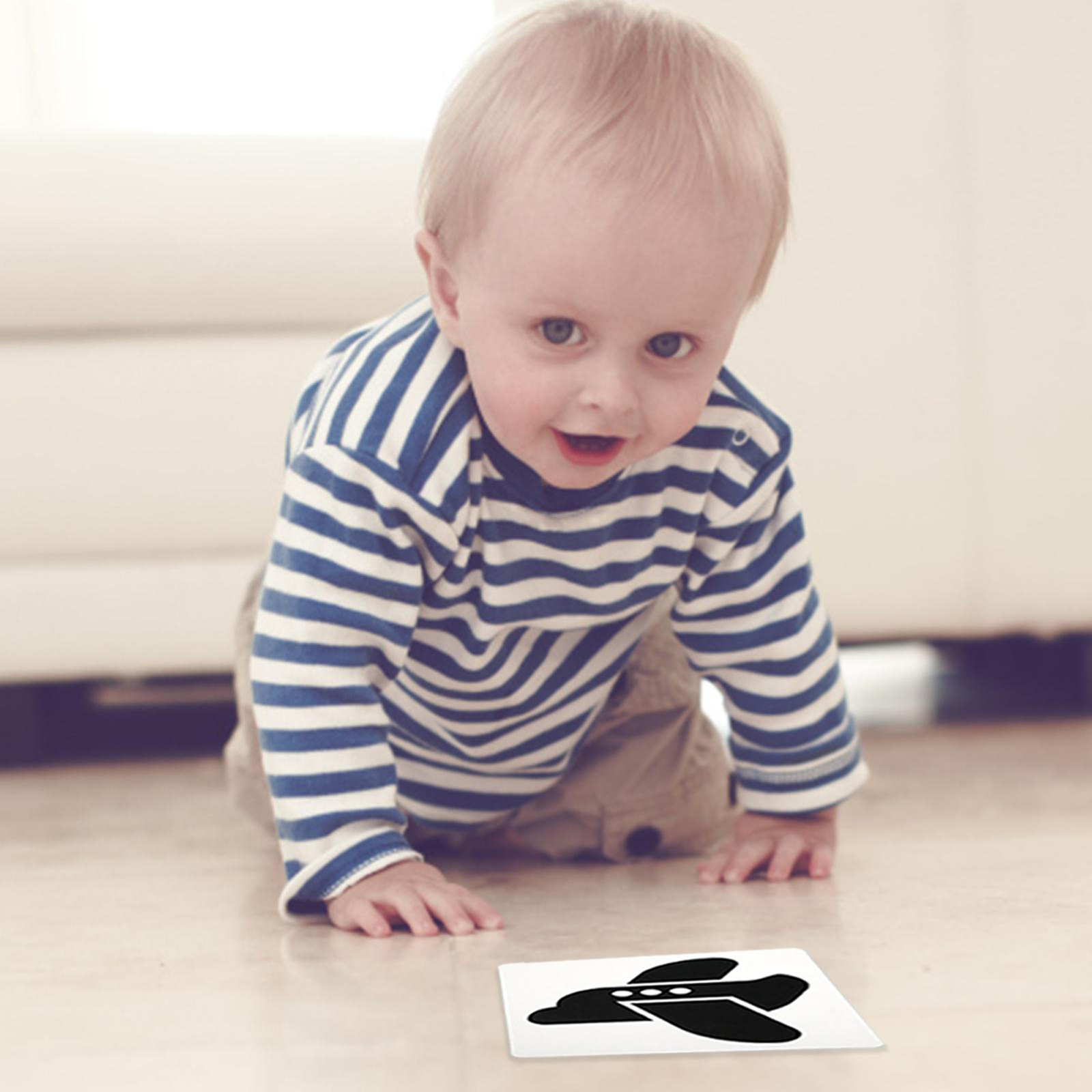 Black And White Baby Sensory Flash Cards Visual Stimulation High Contrast Cloth