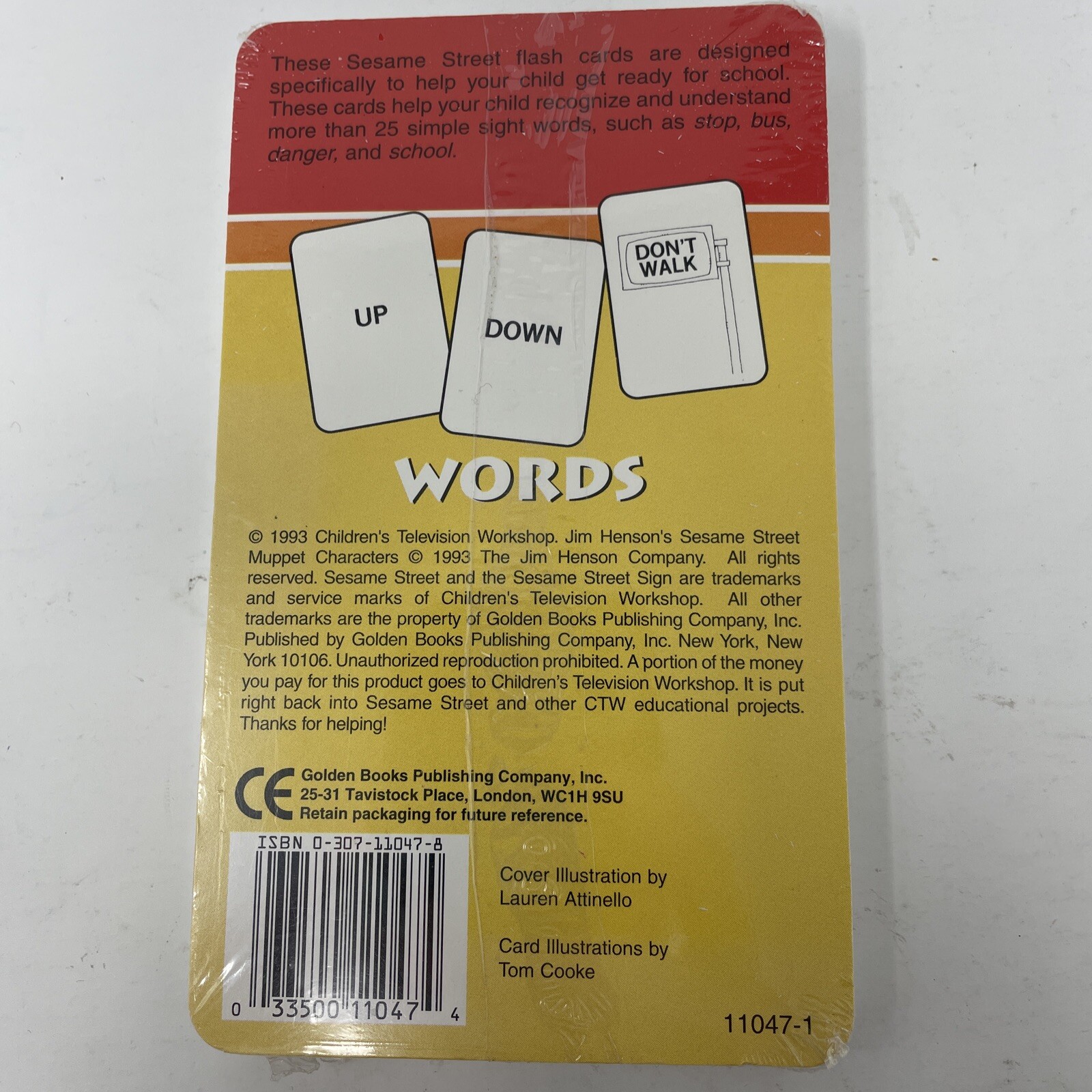 Golden Books Sesame Street Words 30 Flash Cards 1993