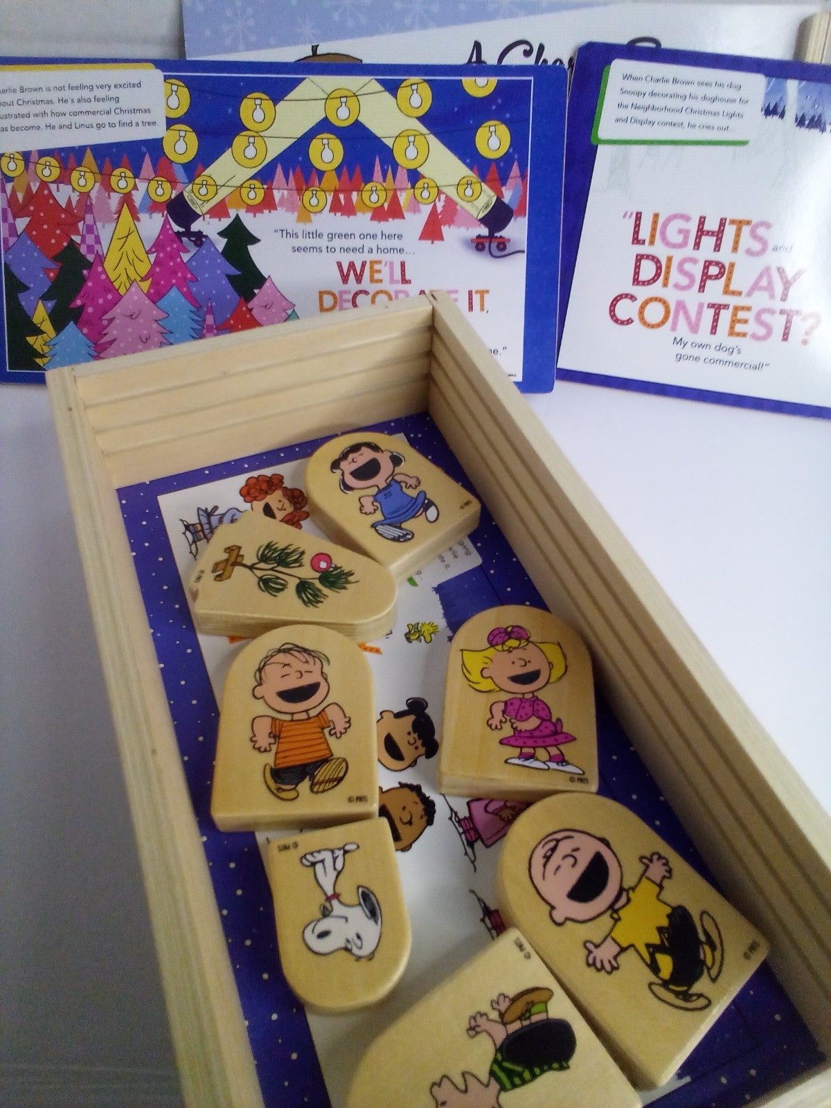A Charlie Brown Christmas Storybox 7 Wood Characters Backgrounds Dayspring