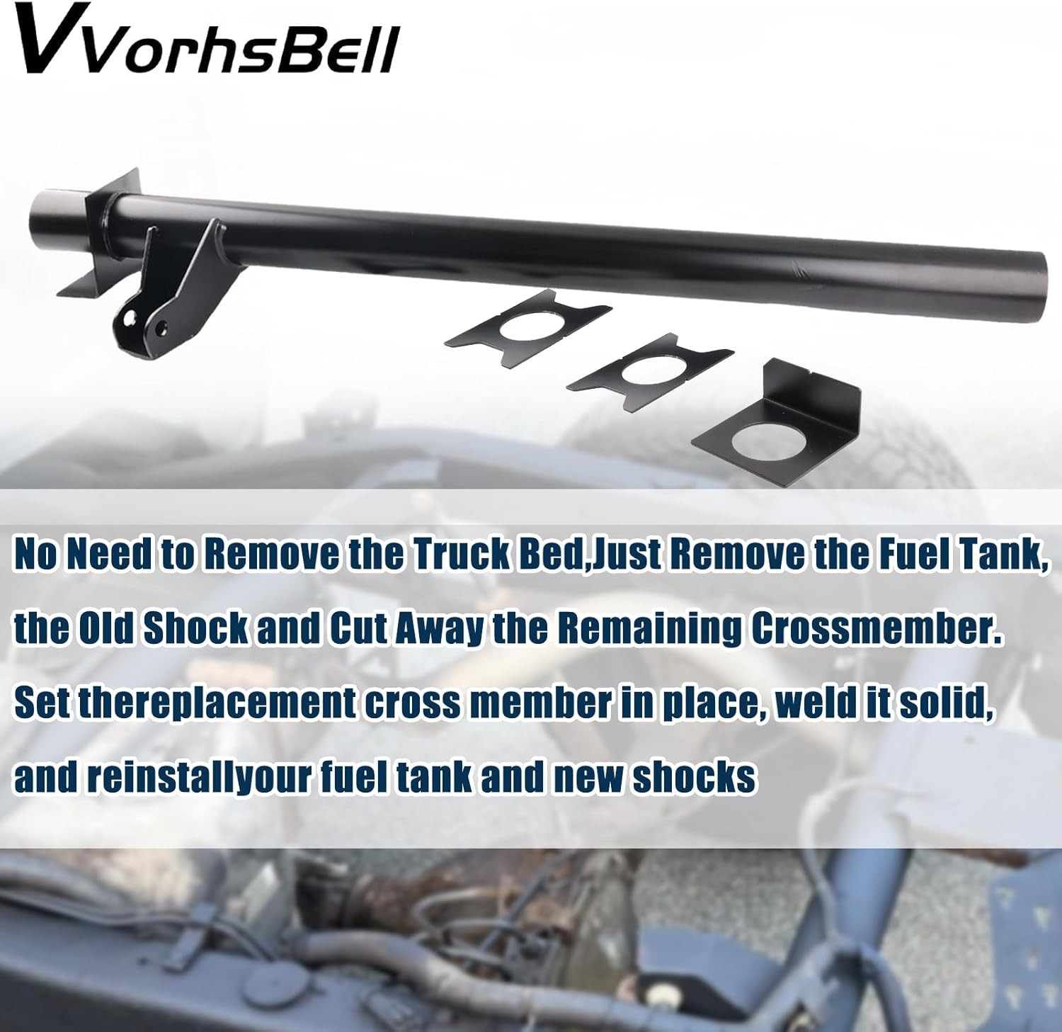 Rear Upper Shock Mount Crossmember Compatible with 2007-2014 Chevy Silverado 15