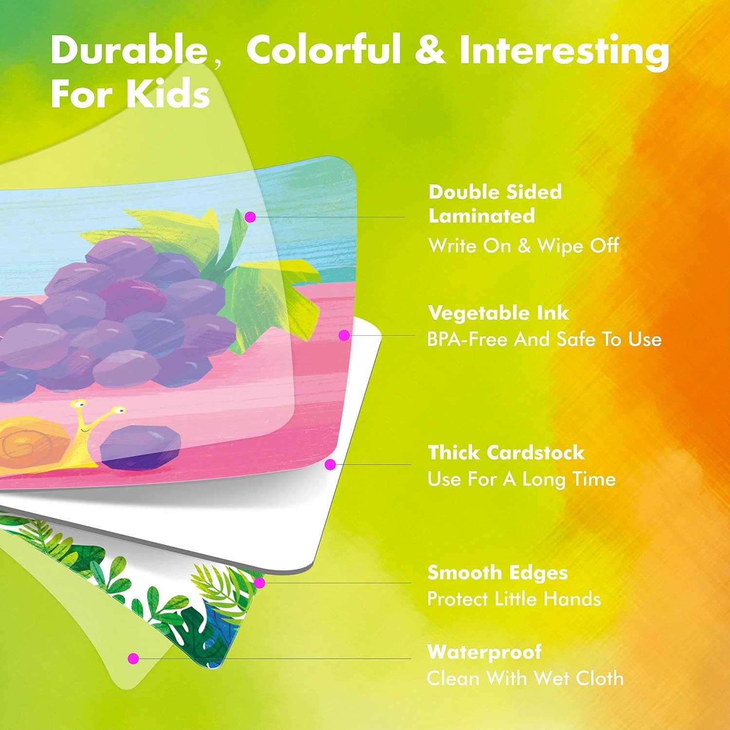 Customizable 72 PCS Matching Cards – Fun Nature Theme Game for Preschoolers