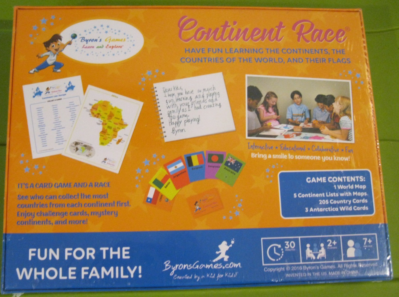 CONTINENT RACE GEOGRAPHY LEARNING EDUCATIONAL GAME FOR KIDS AGES 7 + NEW!!