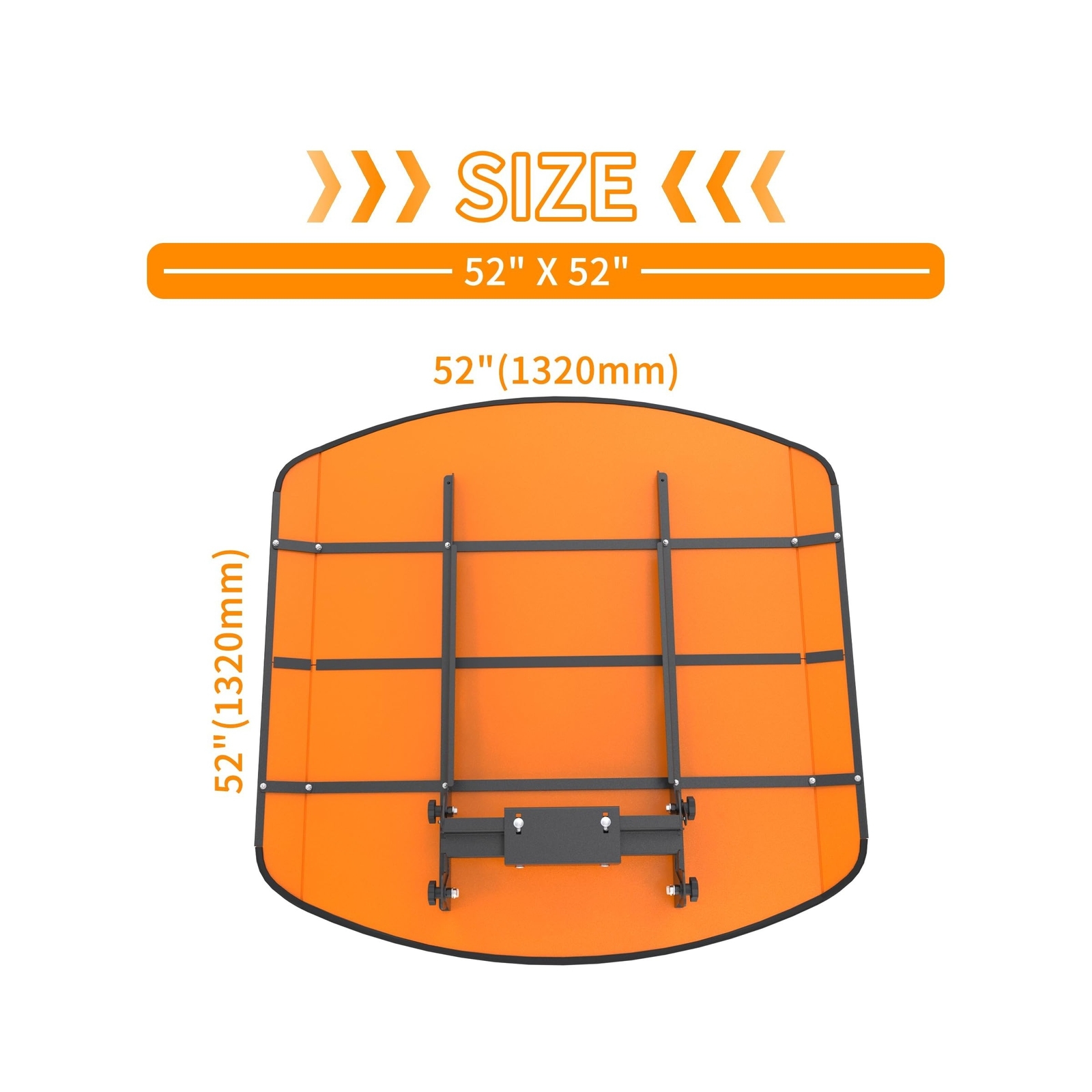 Mowers Canopy for ROPS 53.5-3/8″ X 53.5-3/8″ – High-Density Thermoplastic Umb…