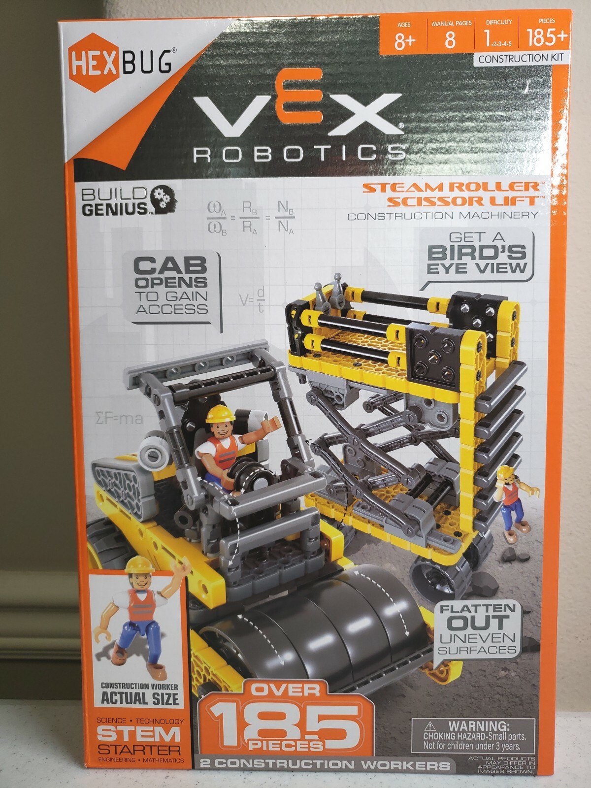 Hexbug Vex Robotics Steam Roller Scissor Lift Construction Kit185 Pieces