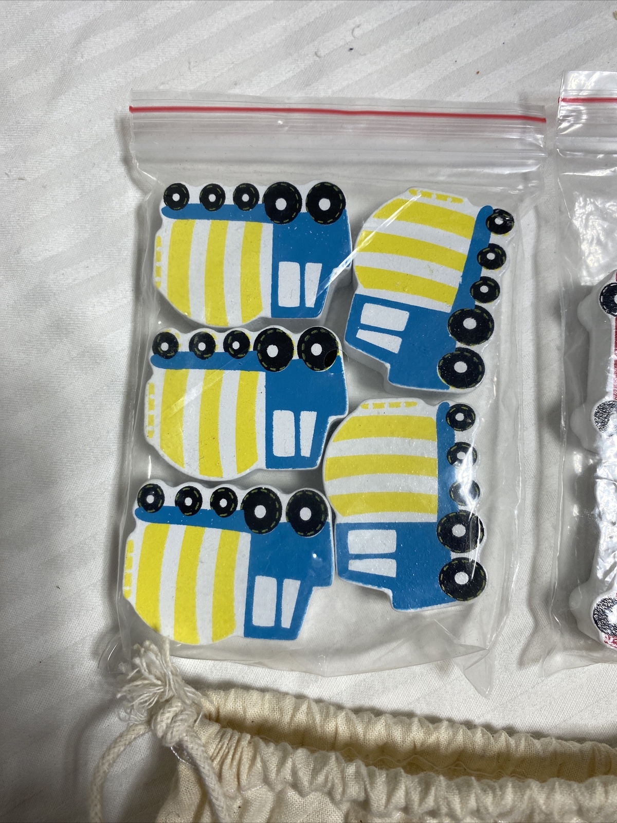 Mud Pie Children’s Tic-Tac-Toe – 10 Trucks in Tic-Tac-Toe Drawstring Bag ages 3+