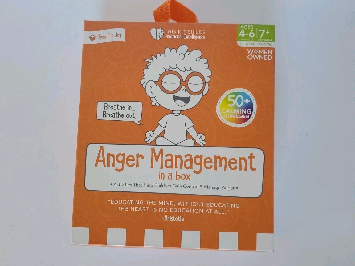 Open The Joy – Anger Management in a Box 50 Calming Activities in a Box – NEW