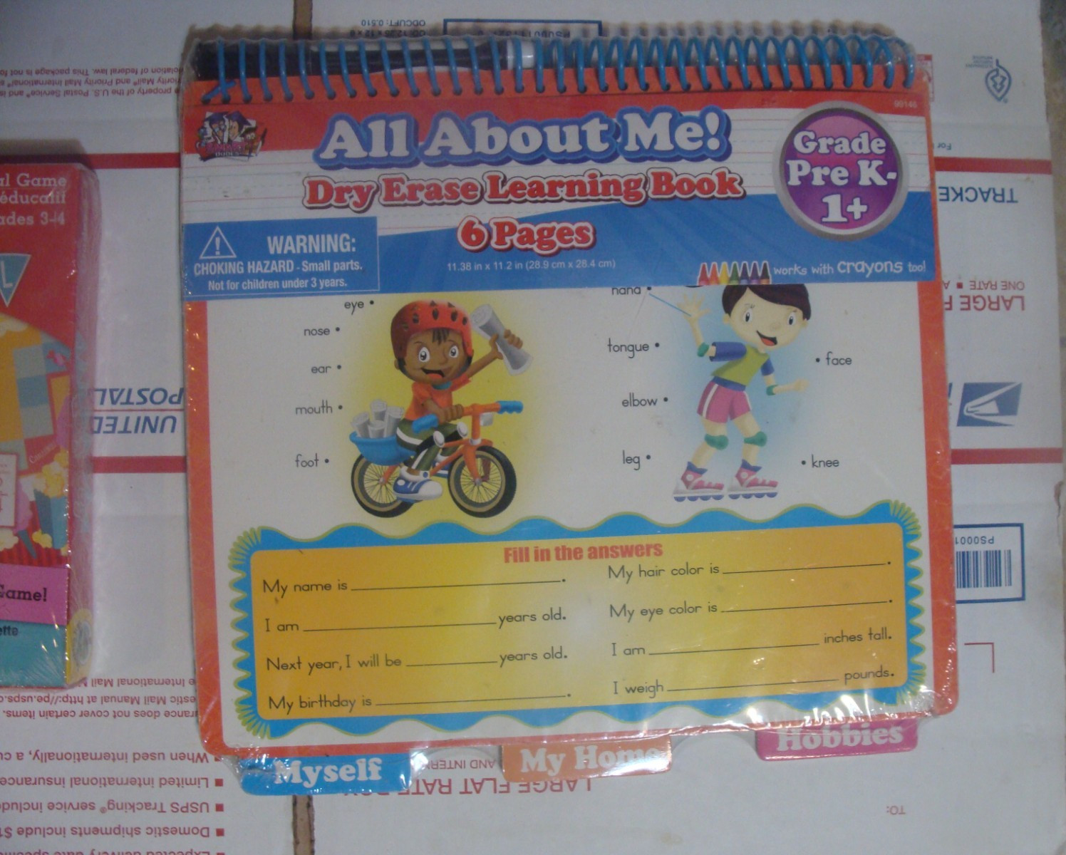 Learning Activity Book All About Me Toy Game Pre-K plus +fractional festival