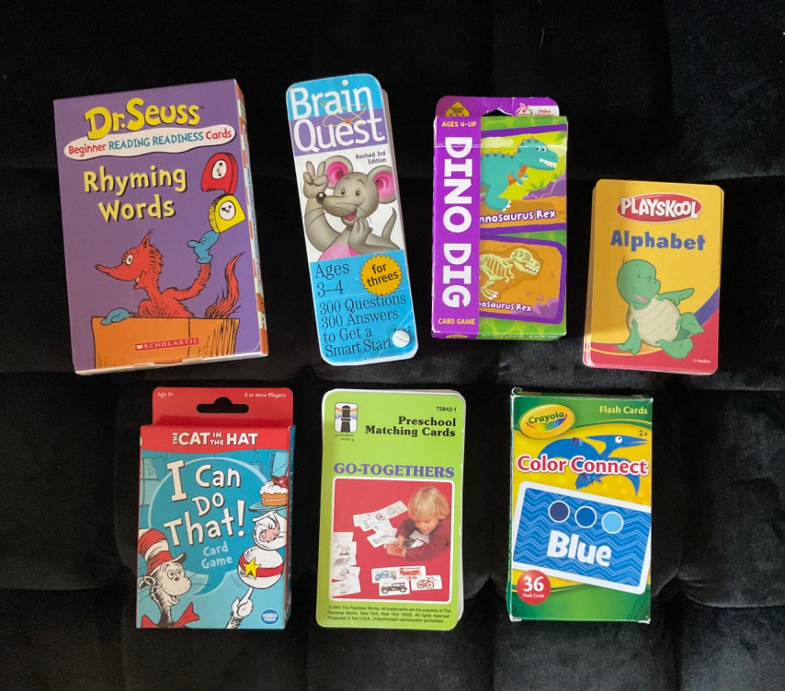 Lot of 7 Preschool Learning Card Games Dr Seuss Brain Quest Day Care Nursery