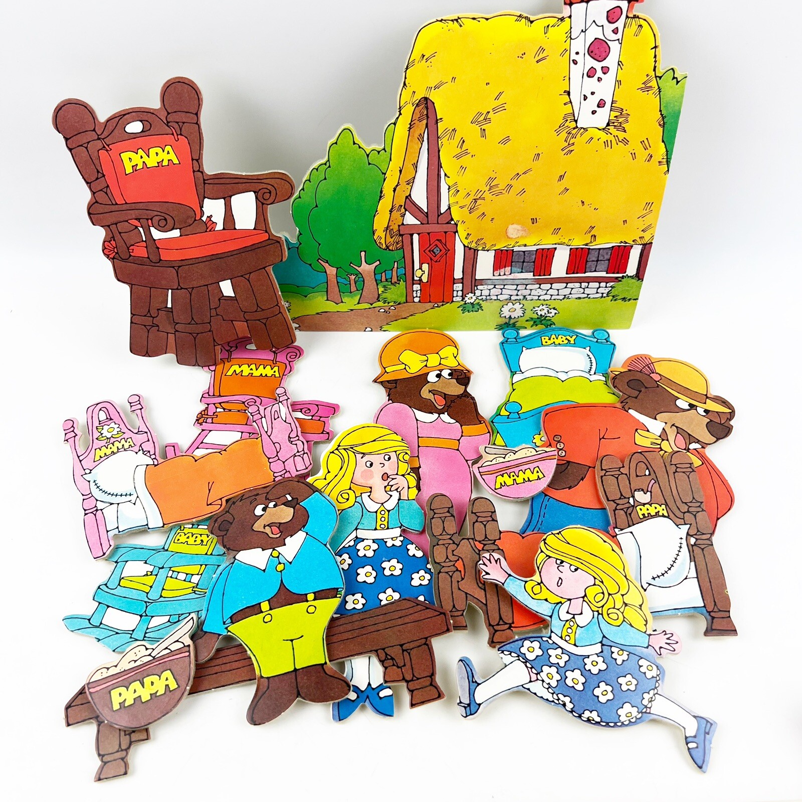 Vintage Media Materials Goldilocks & 3 Bears Flannel Board Story Kit Teacher