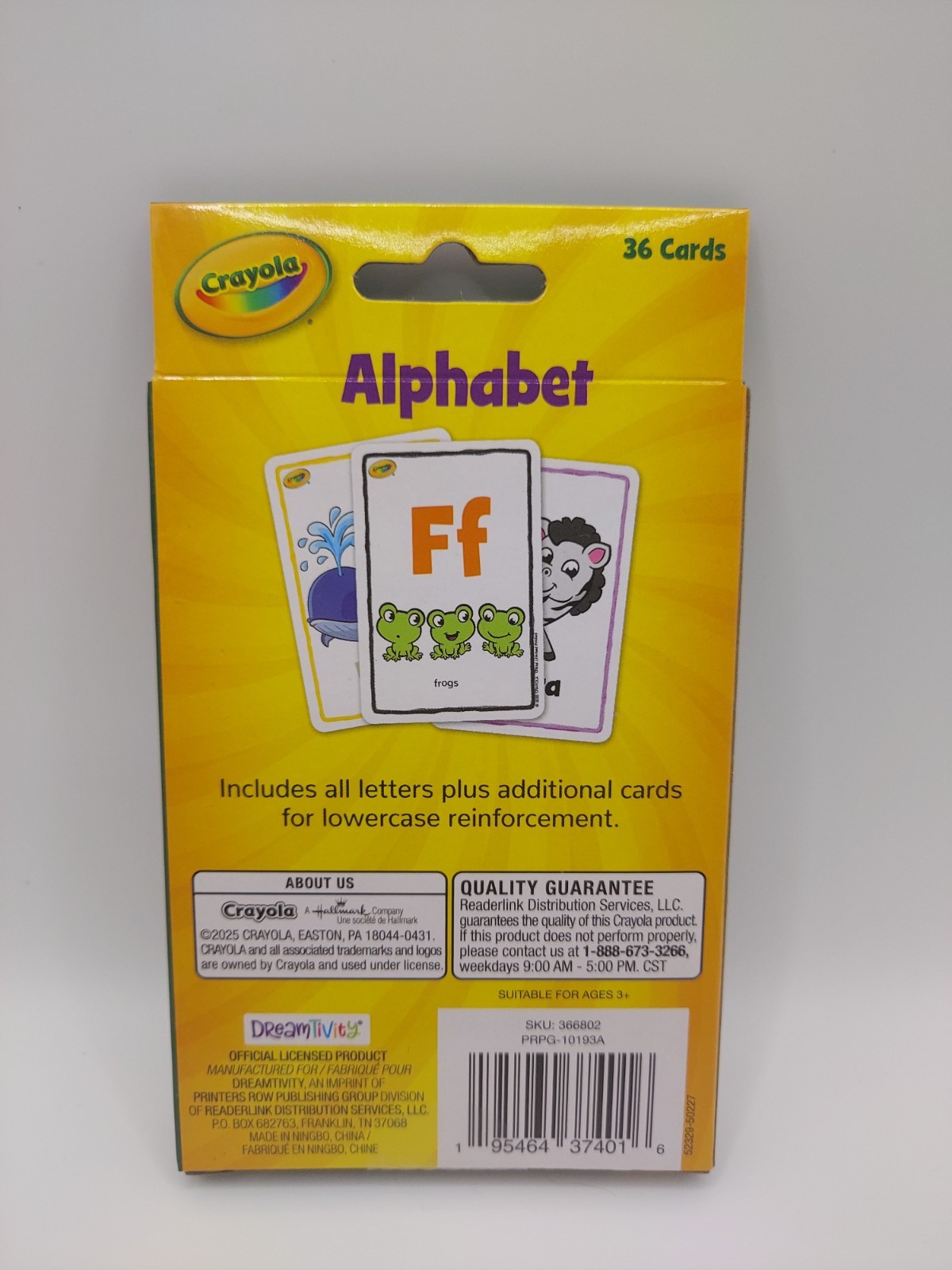 Crayola Flash Cards Colors and Shapes & Alphabet Combo-Pack 36ct Ages 3+