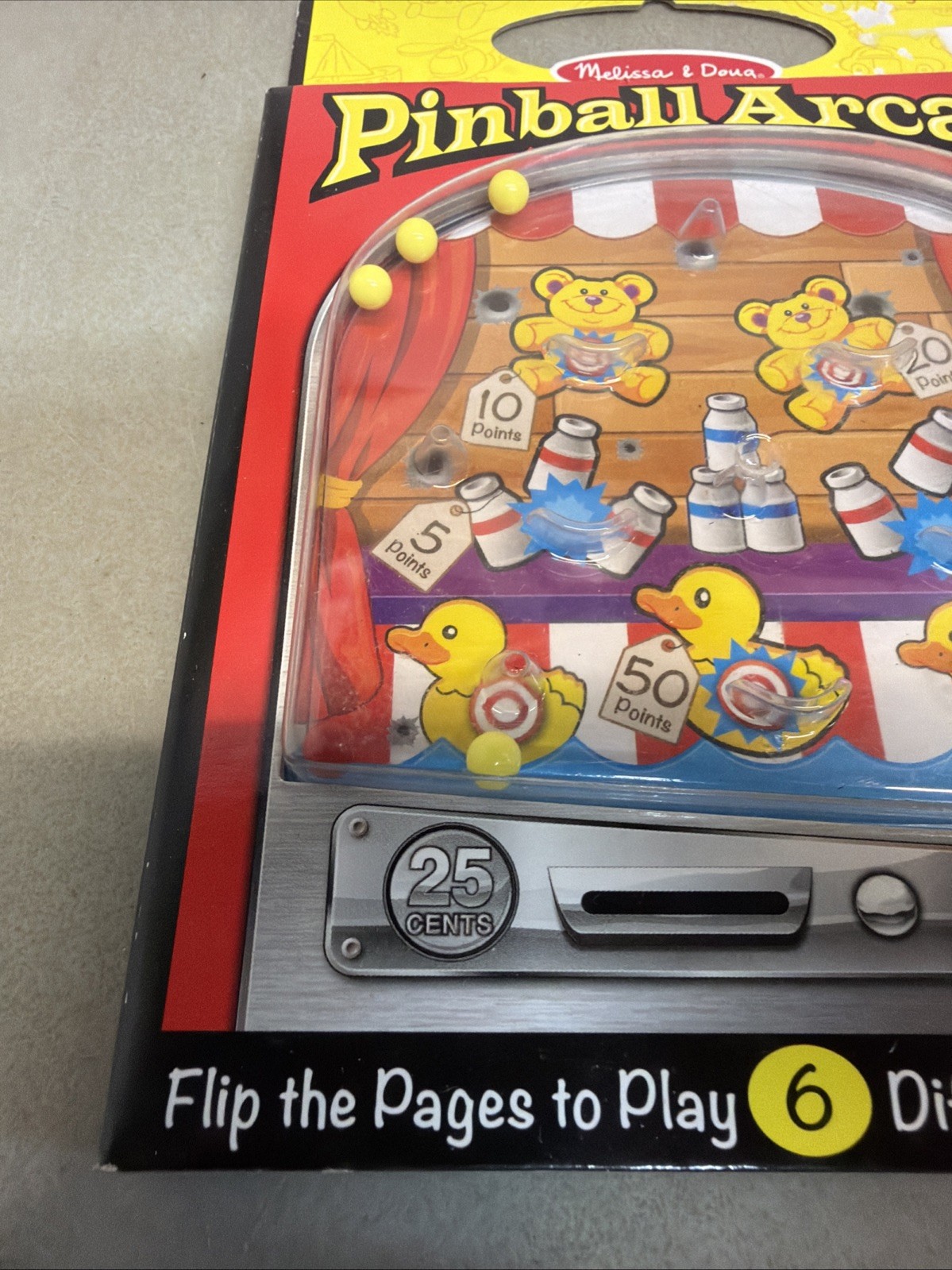 Melissa & Doug Pinball Arcade – Travel Toy With 6 Pinball Games Ducks