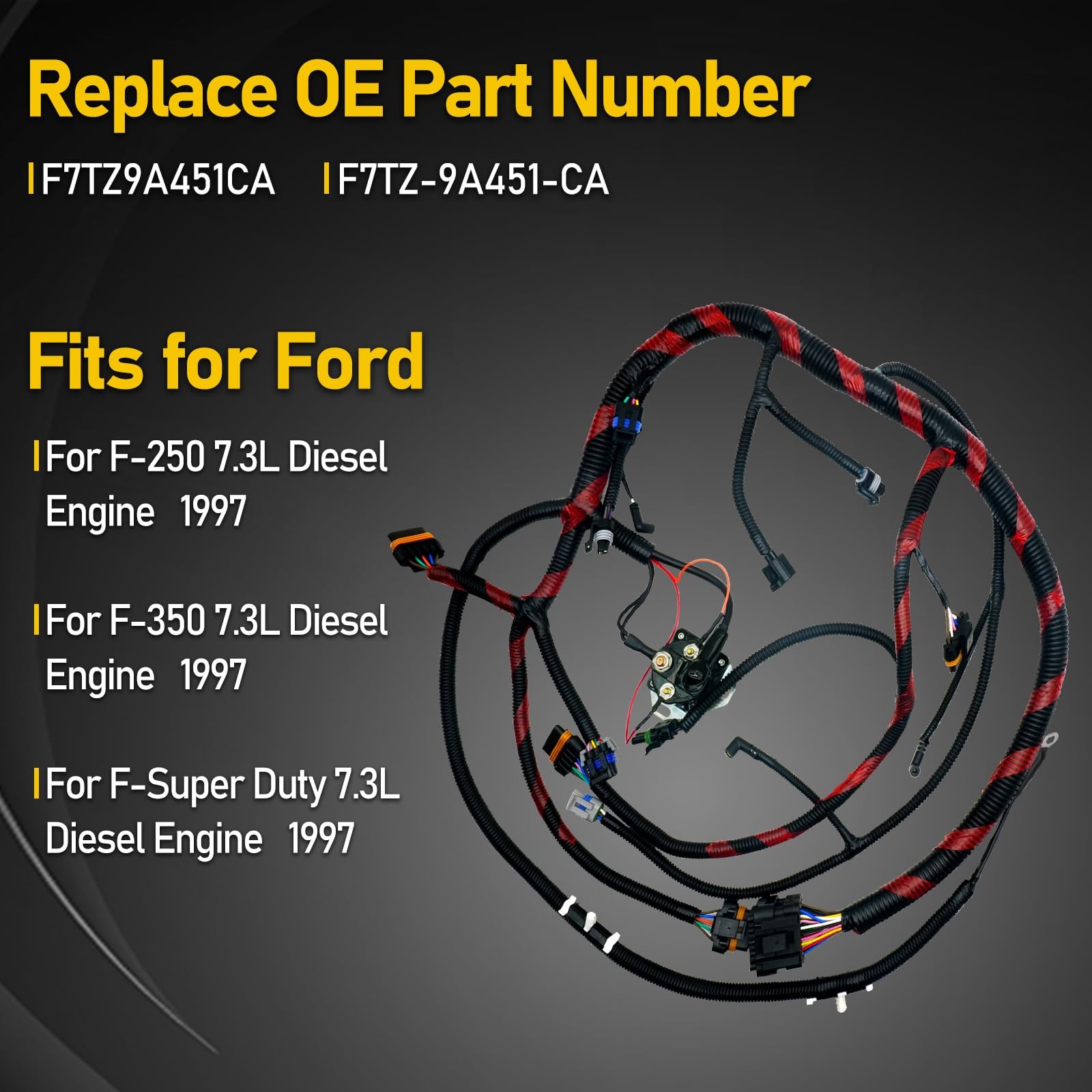 Engine Wiring Harness Ford F250 F350 1997 7.3 Diesel F7TZ