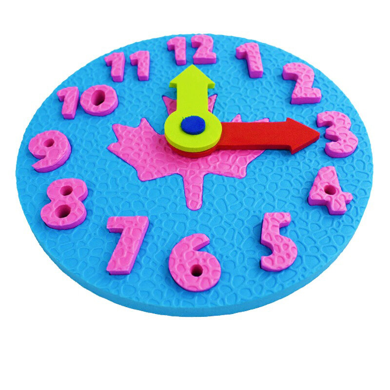Kindergarten Early Learning Education Manual Diy Eva Clock Kids Toys