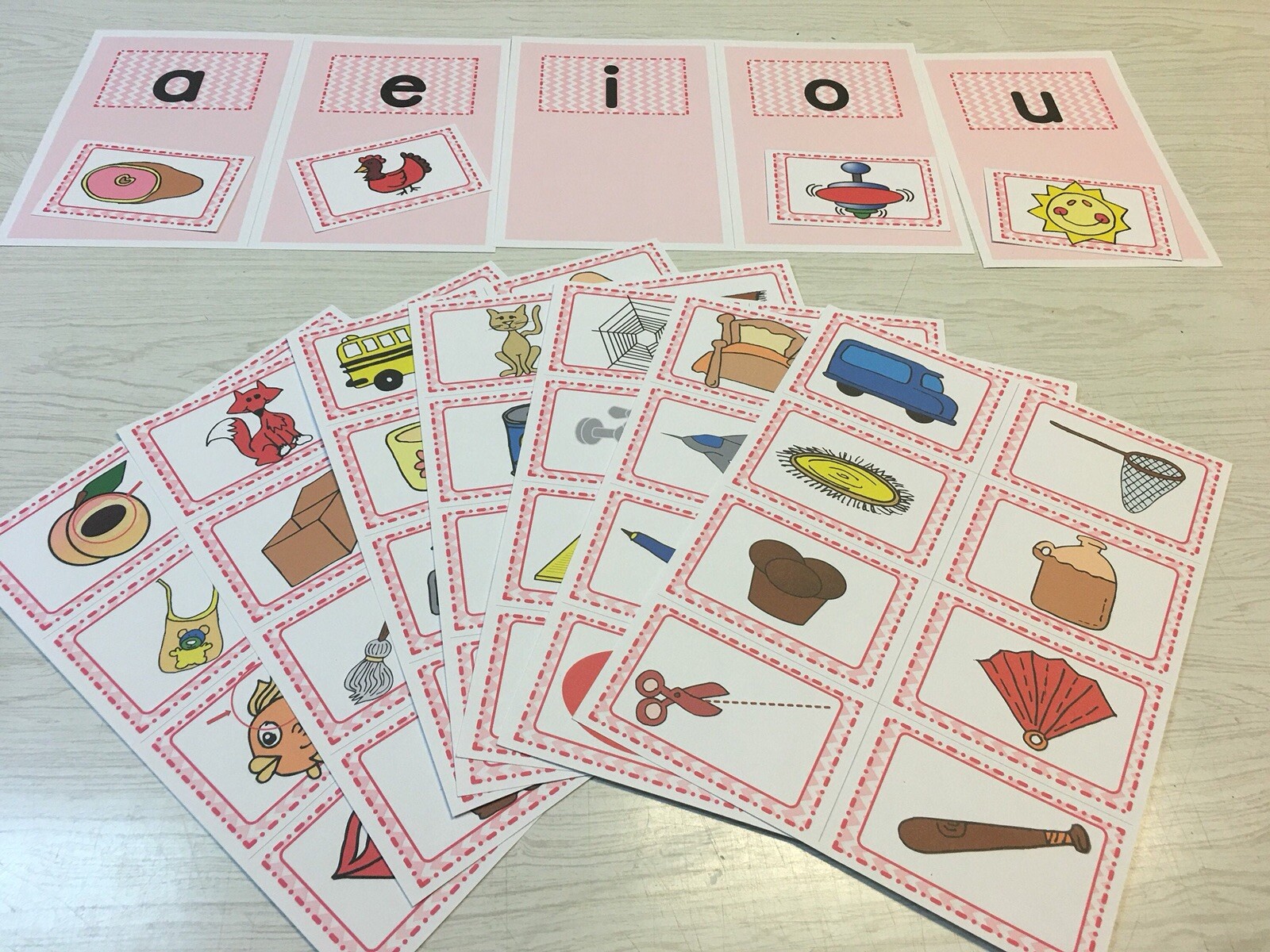 Deluxe Printed Set – The Pink Series – Montessori Materials- (PRINTED) uncut