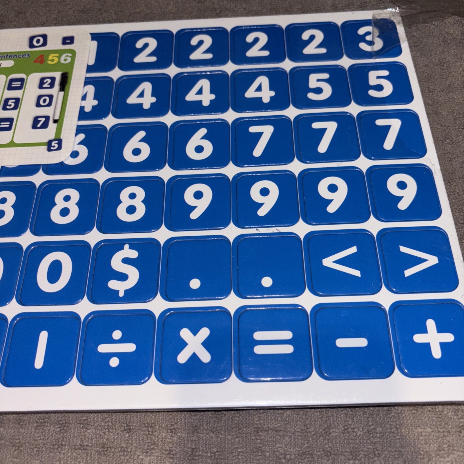 Home School Magnetic dry erase Mathematics/ Number Sentence Board for kids