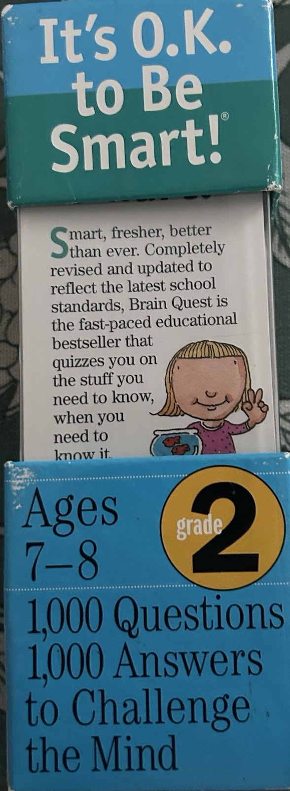 Brain Quest Grade 2 Ages 7-8 Its O.K. To Be Smart Question & Answer Cards