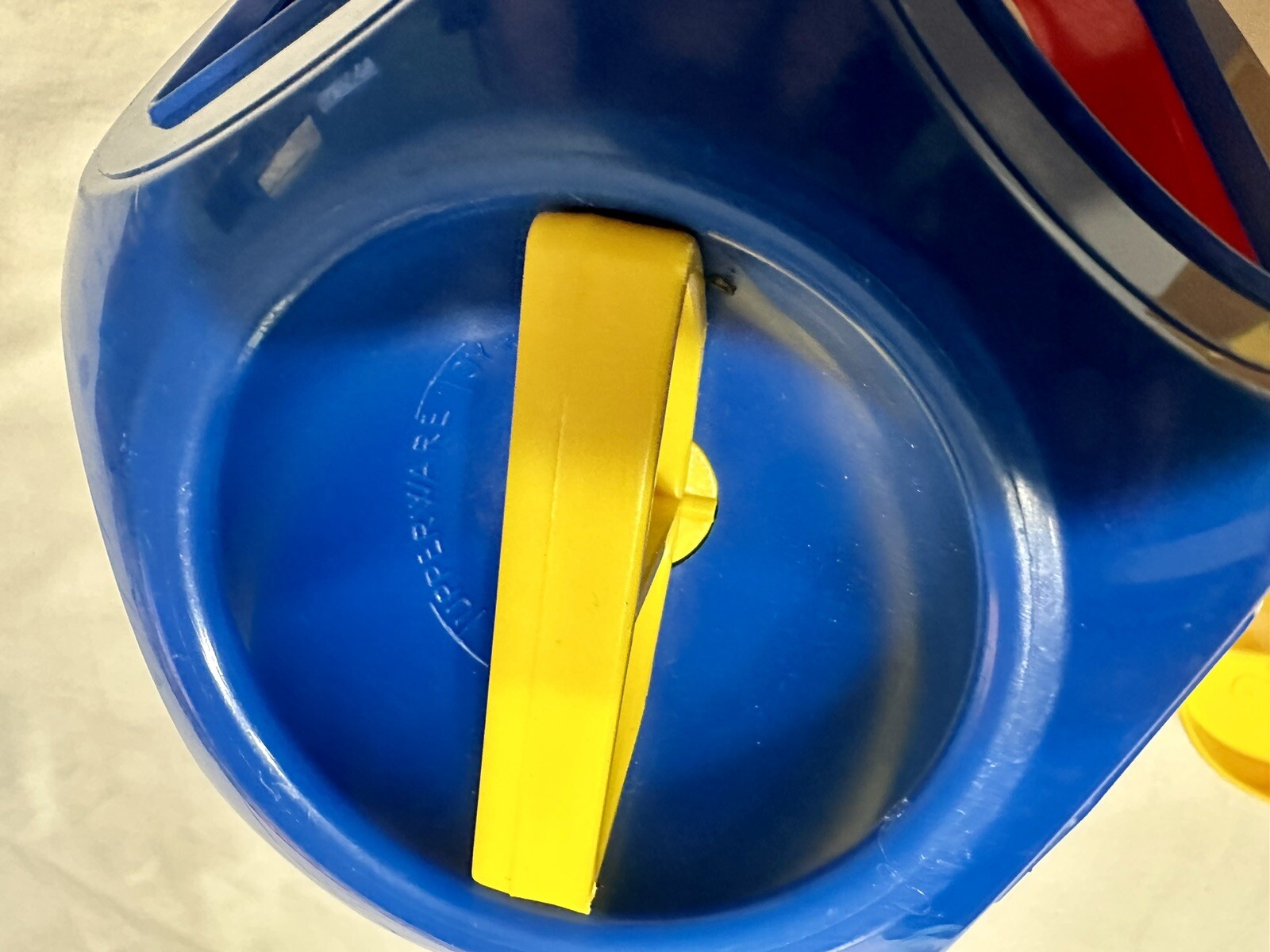Vintage Tupperware Shape-O-Ball Red Blue. 6 Shapes *incomplete*