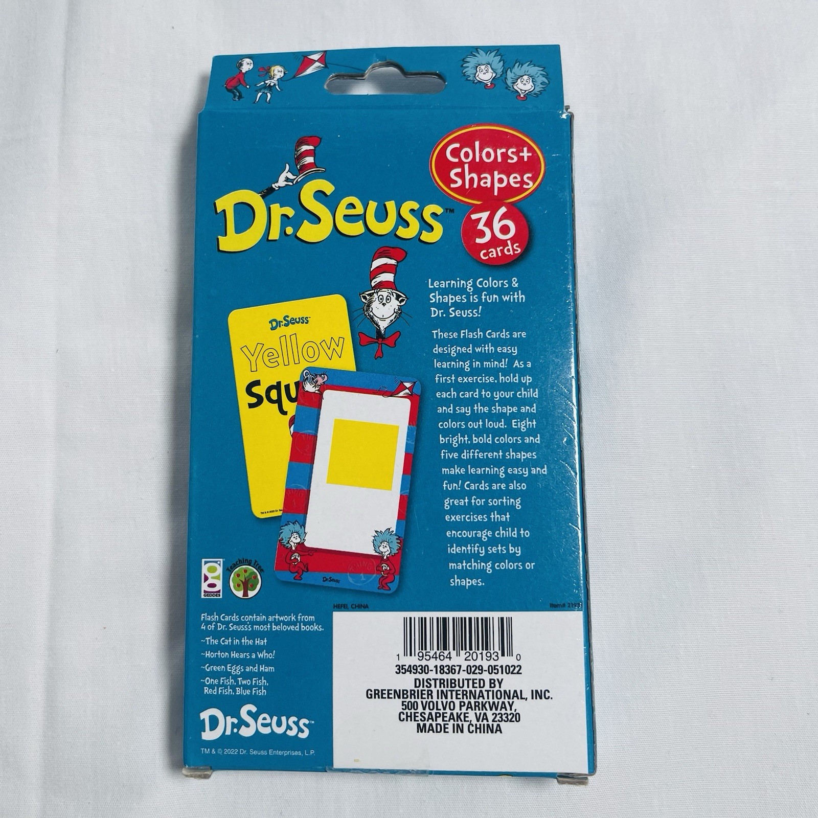 Dr. Seuss Children’s Learning Flashcards Colors & Shapes- New See Description