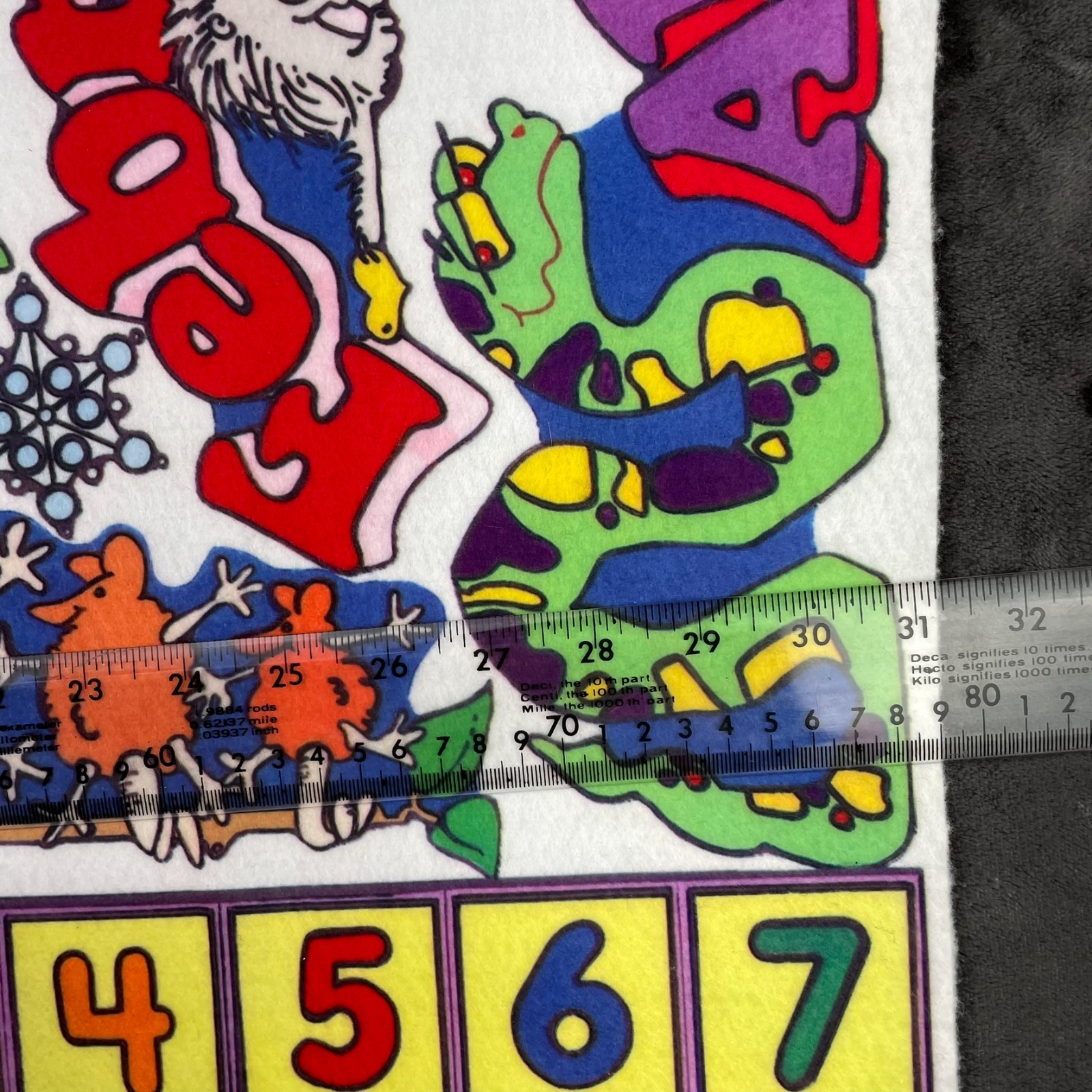 Vintage Story Teller See Touch Learn Felt Sheet Uncut 31×37 Approx