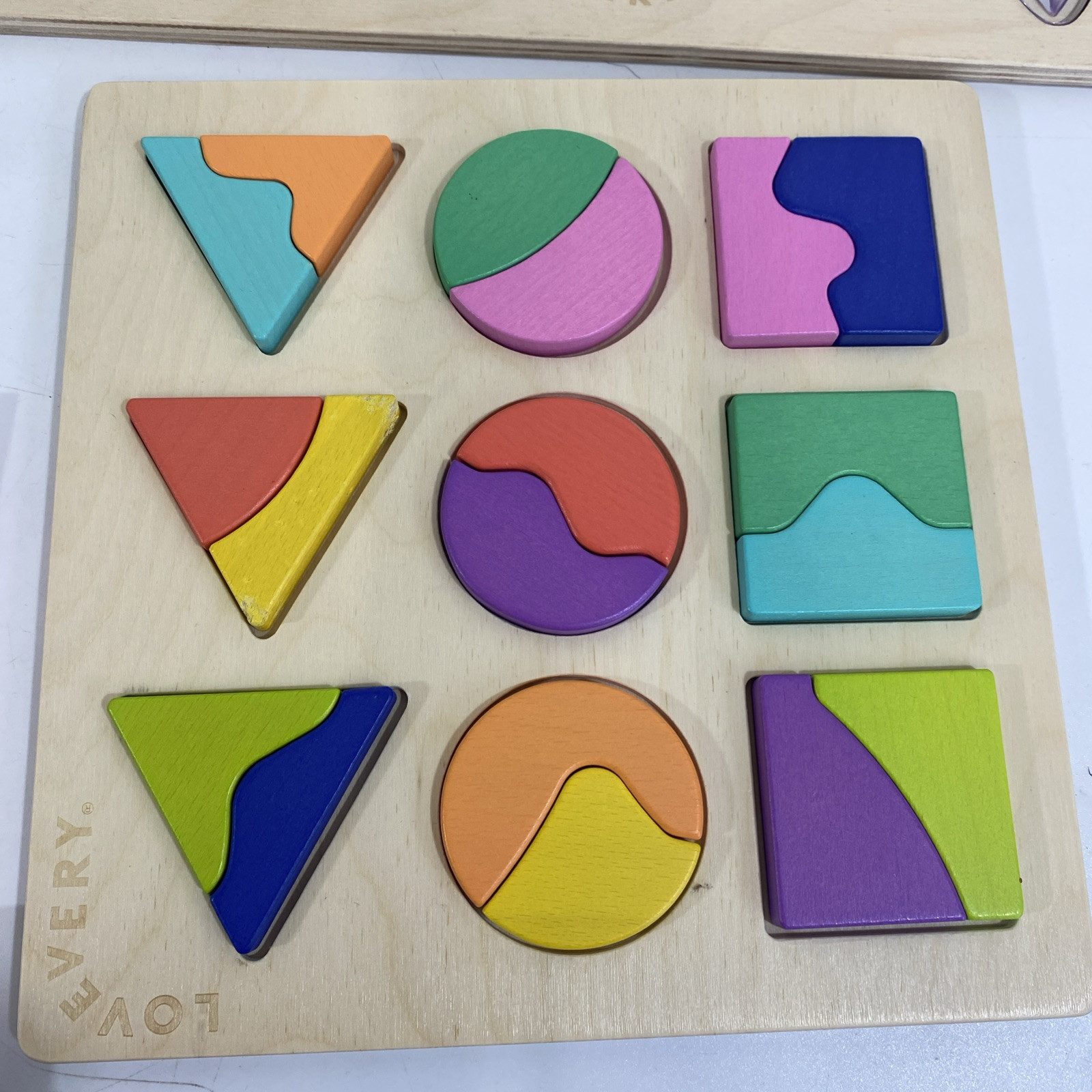 Lovevery Lot Montessori Toy Land Sky Puzzle Wood Camper Community Veggie Garden