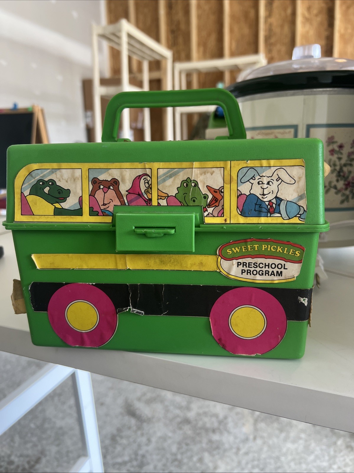 Vintage Sweet Pickles Preschool Program Learning Case Activity Bus (empty)