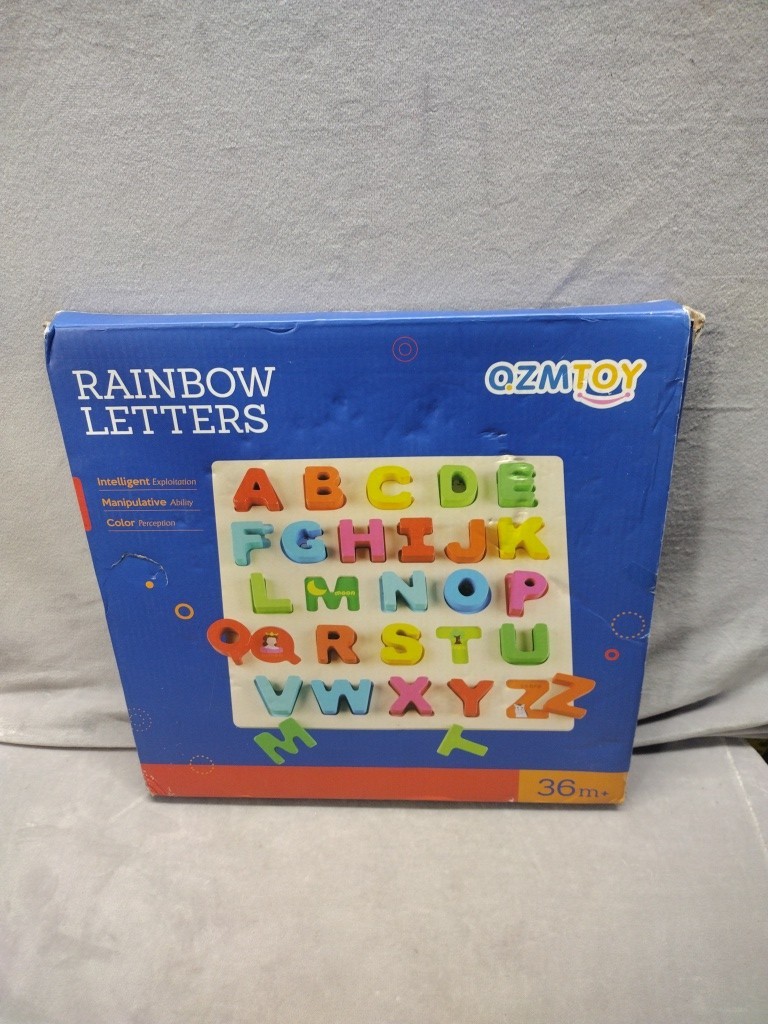 Wooden Alphabet Puzzle – ABC Letters Sorting Board Blocks Montessori Mat