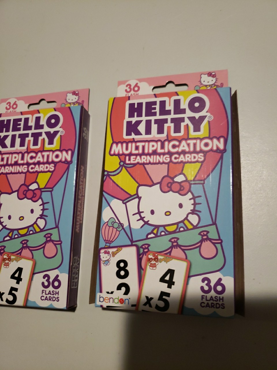Hello Kitty Math Multiplication Learning 36 Flash Cards 2 Boxes Ages 6+ New