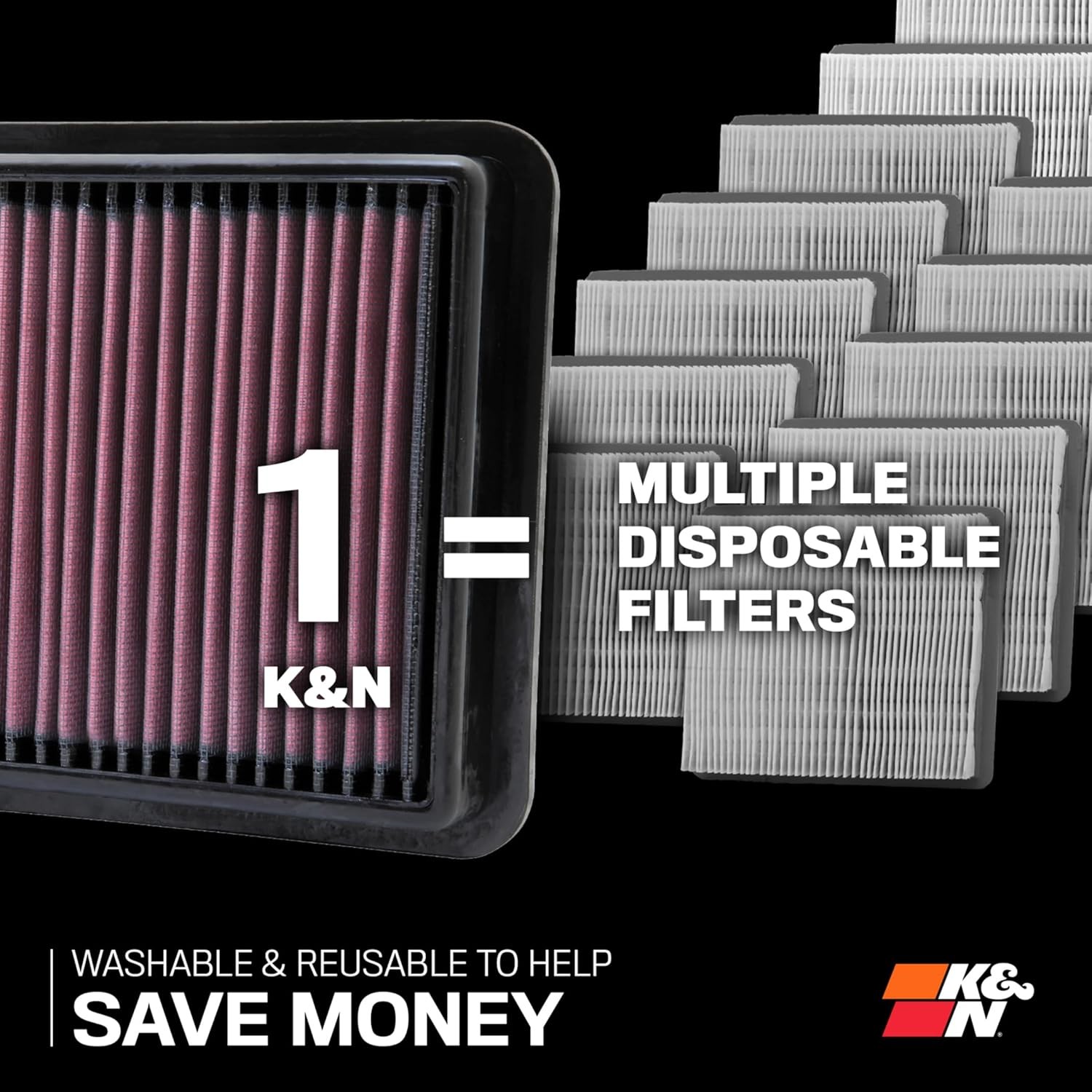 K&N Reusable Engine Air Filter 33-2362 Washable Replacement Dodge Jeep
