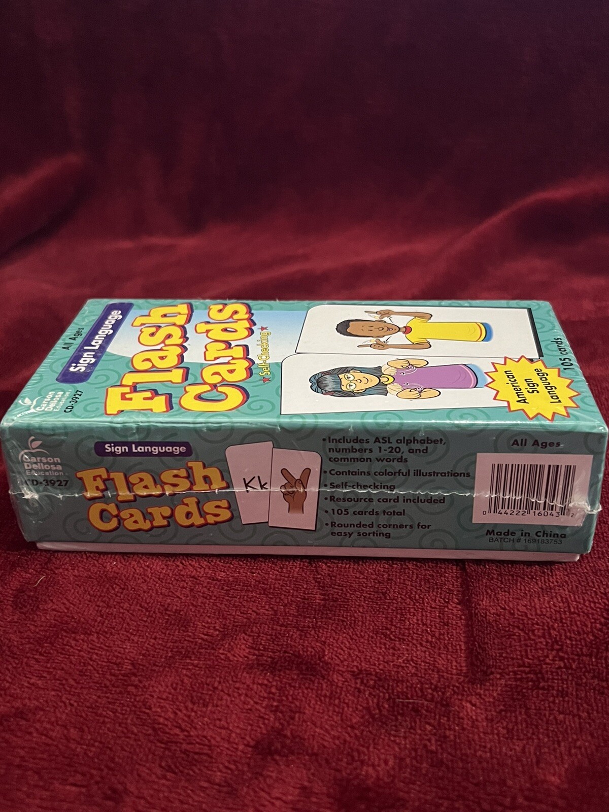 Brand New Sign Language Flash Cards CD-3927 ASL Alphabet, 123s, Common Words