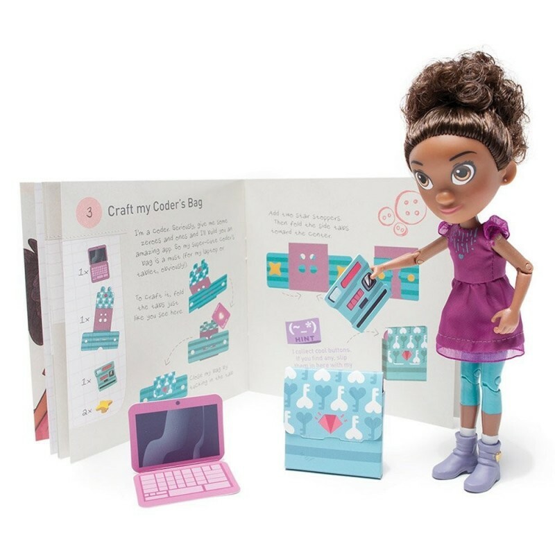 GoldieBlox Ruby Rails Skydive Action Figure with Parachute NEW