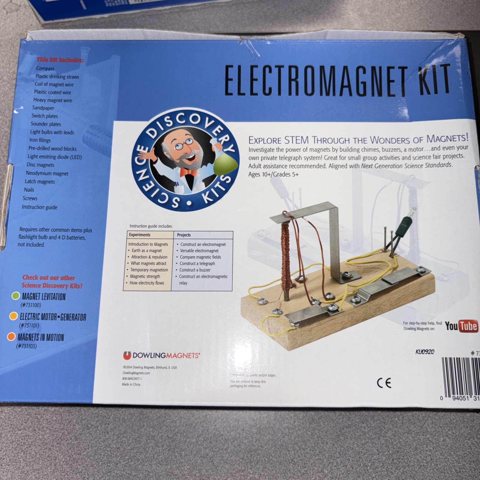 STEM New Dowling Magnets Electromagnet Science Kit Sealed in Box