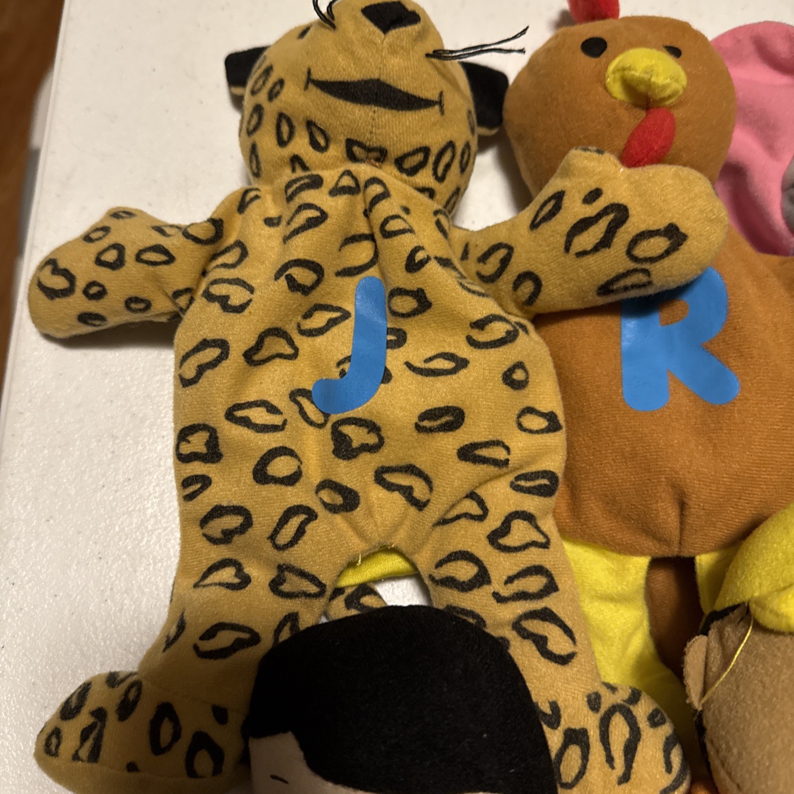 Lot of 11 Kaplan Early Learning Letter Alphabet Animal Job Plush Hand Puppets