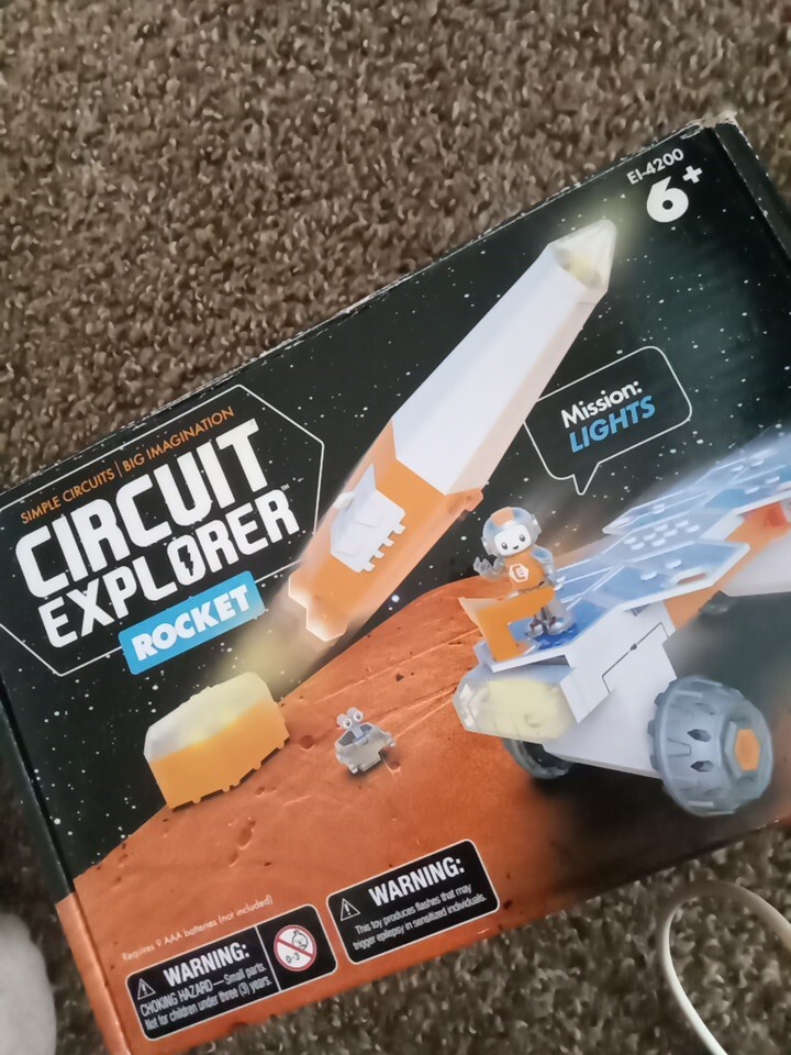 Circuit Explorer Rocket Ship Space Toy, Building Set, STEM Toys, Christmas NOB