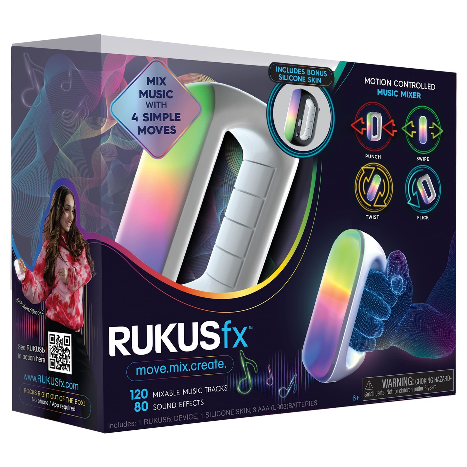 RUKUS Just Play RUKUSfx Motion-Controlled Music Mixer, Lights and Sounds Musi…