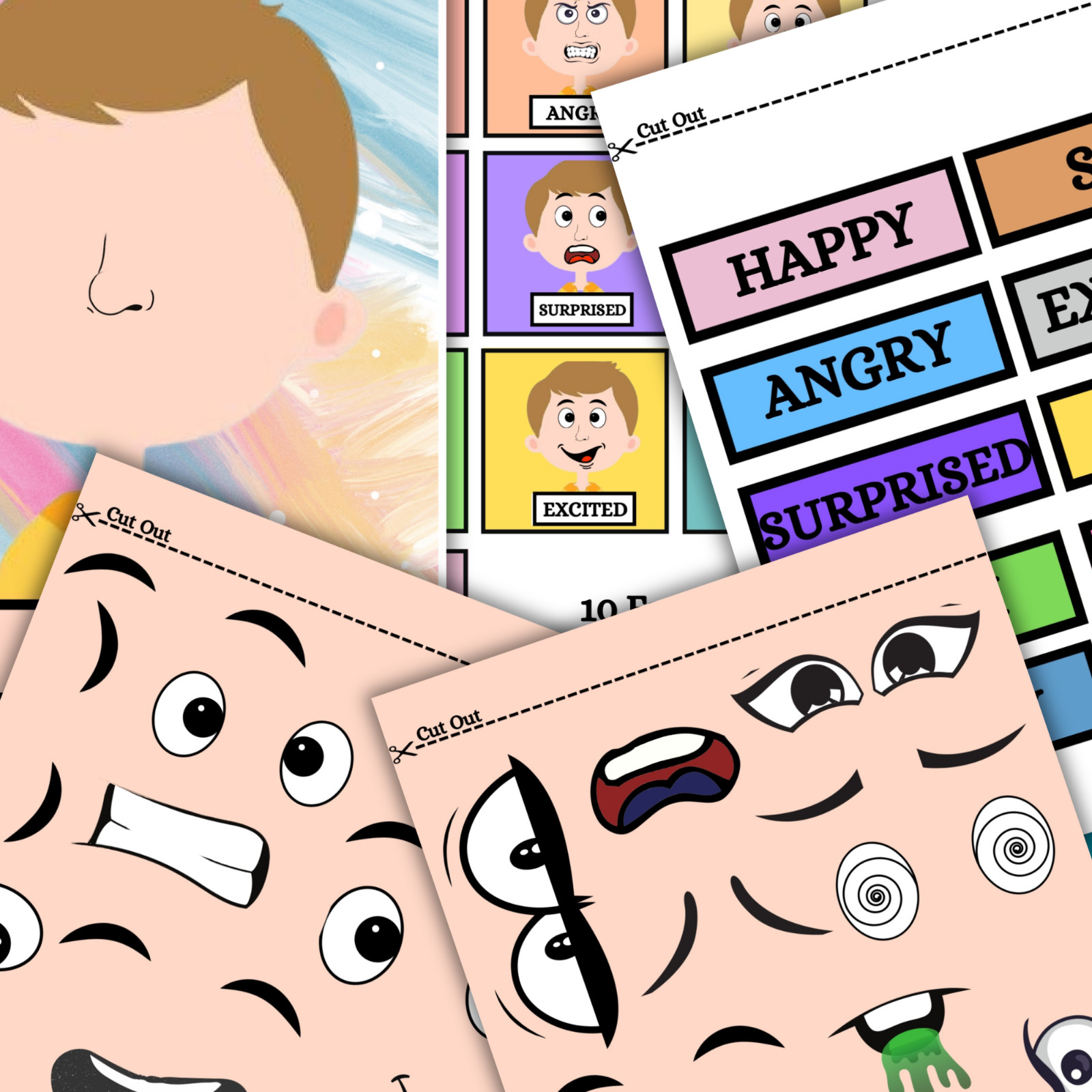 Printable Emotions & Feelings Matching Activity | Digital Download