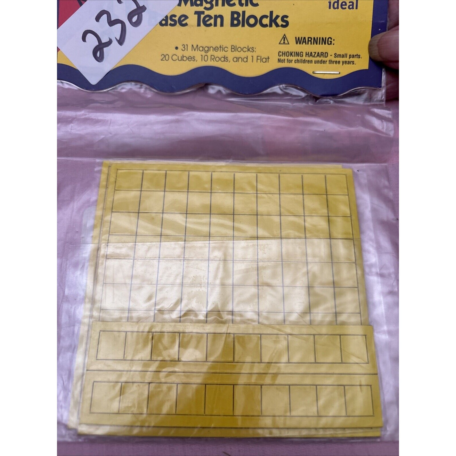 ideal Brand Magnetic Base Ten Blocks 31 Total 20 Cubes 10 Rods and 1 Flat – NIP