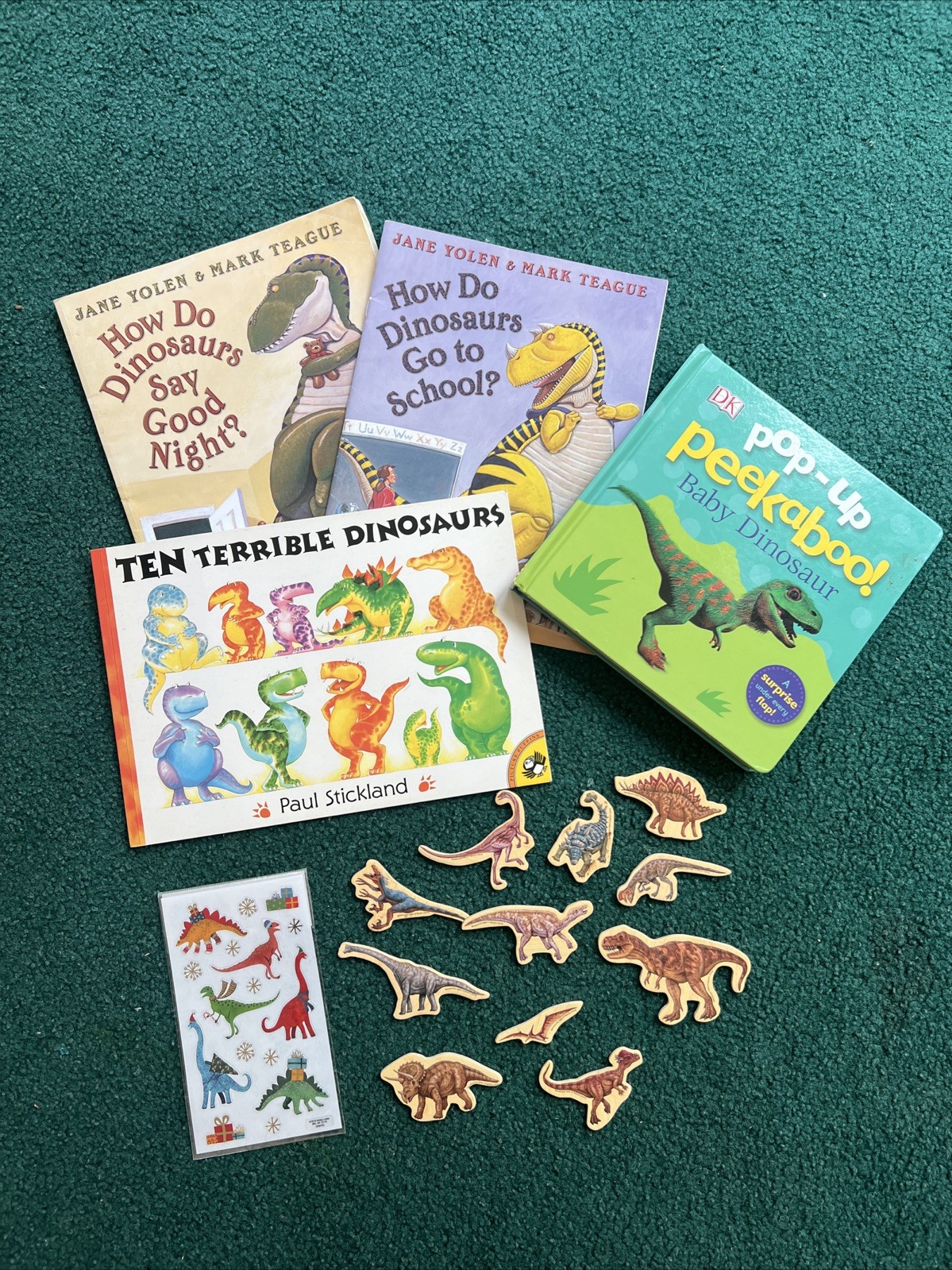 Dinosaur Fun With books Magnets Stickers