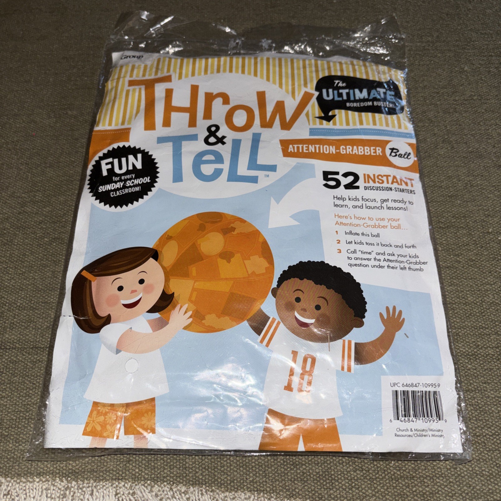 Throw And Tell Life Application Ball. Ultimate Boredom Buster Free Shipping !