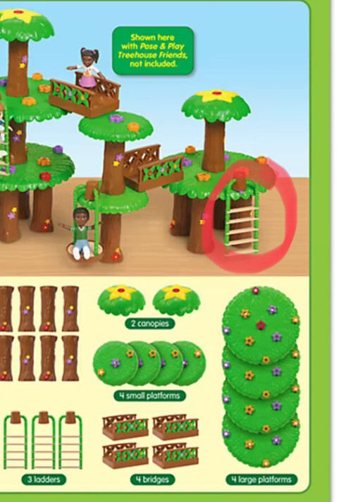 1-Lakeshore Educational Treehouse Imagination Replacement Ladder ONLY