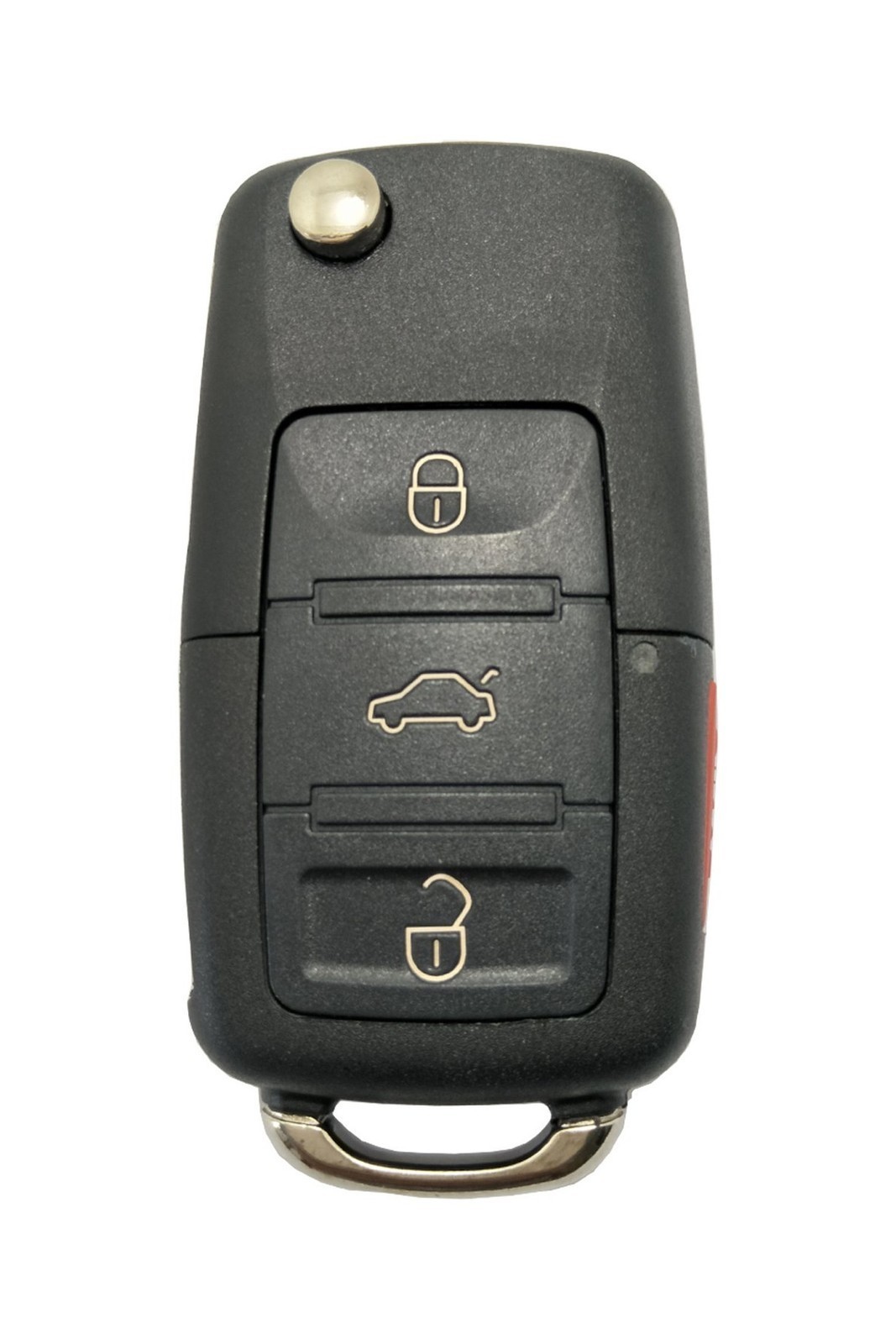 Key Fob Shell Case – 4 Button – Fit For VW Jetta/Passat/Golf – Black