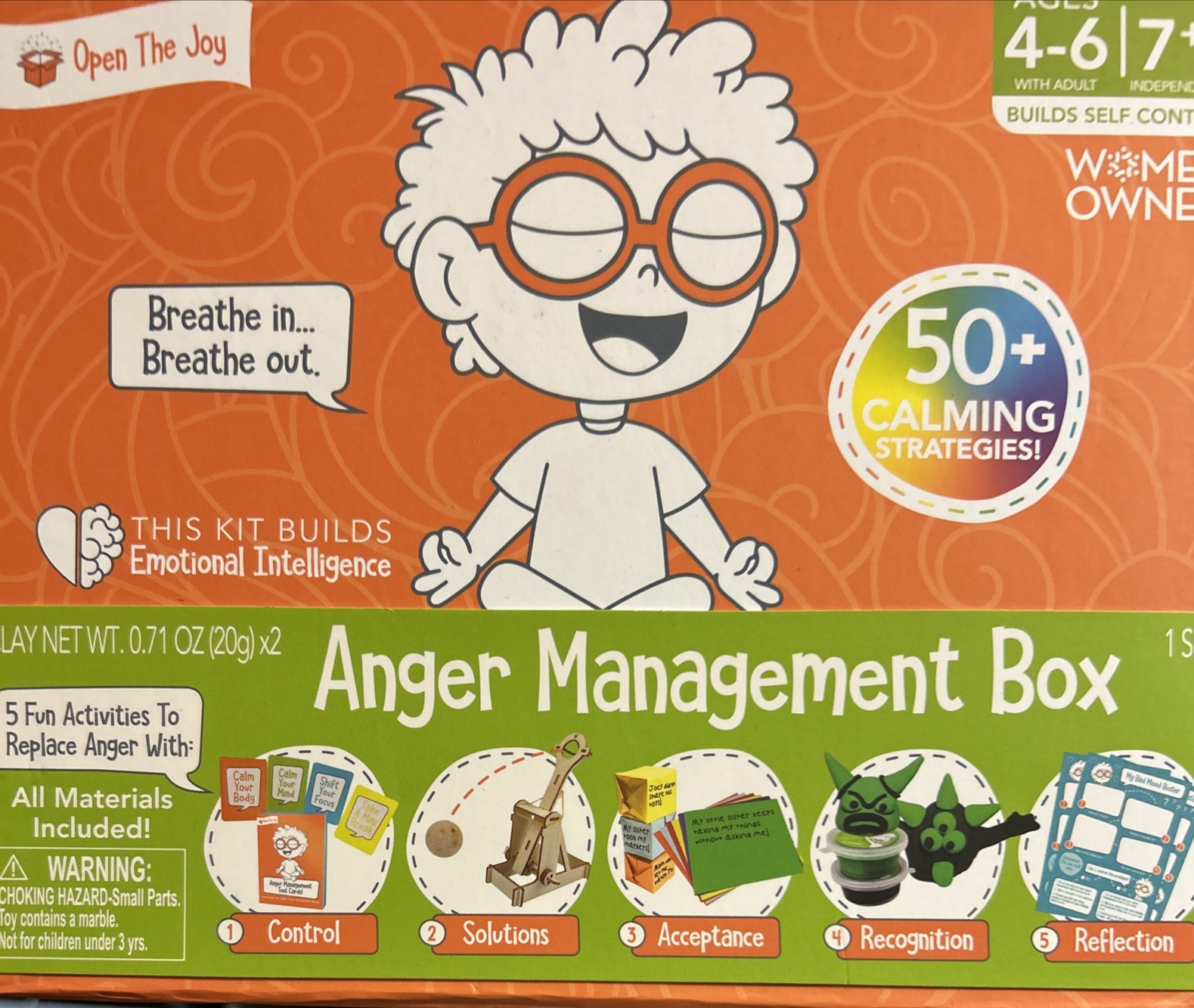 ANGER MANAGEMENT BOX 50 Activities FOR CHILDREN To Control Anger Free Shipping