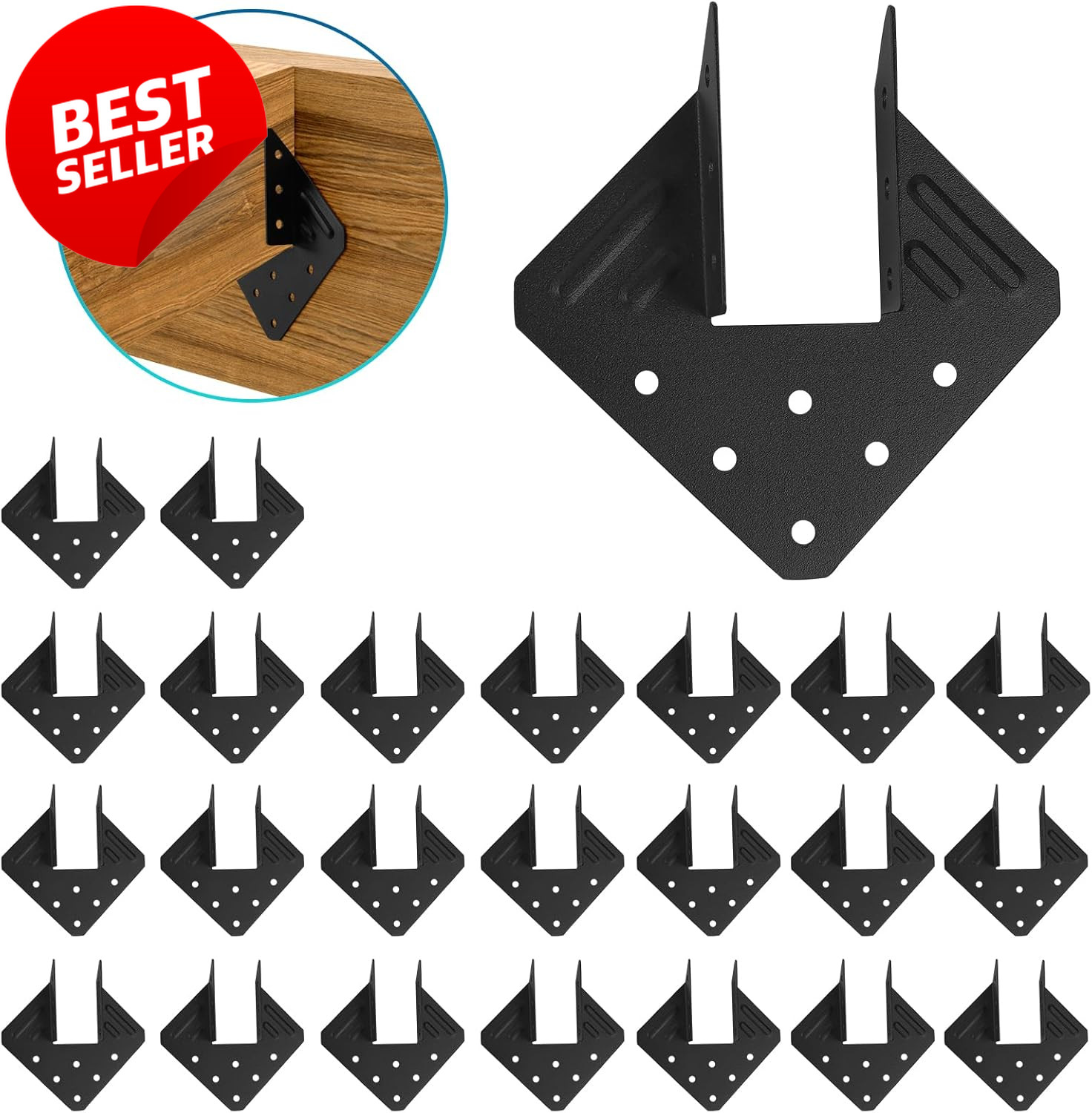 24 Pack Hurricane Ties 18 Gauge Rafter Straps Roof Truss Joist Hangers – US
