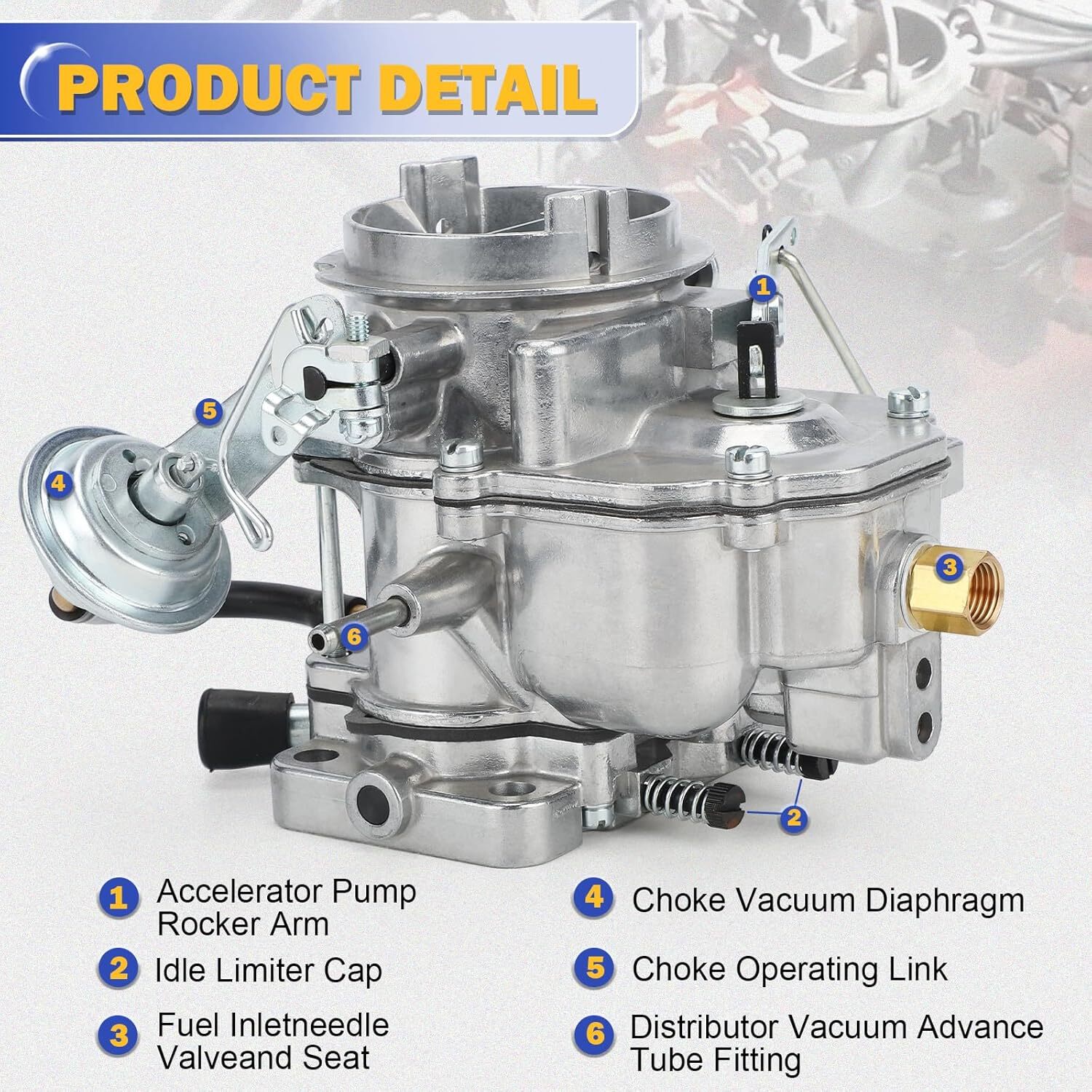2 Barrel Carburetor with Gaskets for Plymouth models & 1966-1973 Dodge Chrysler