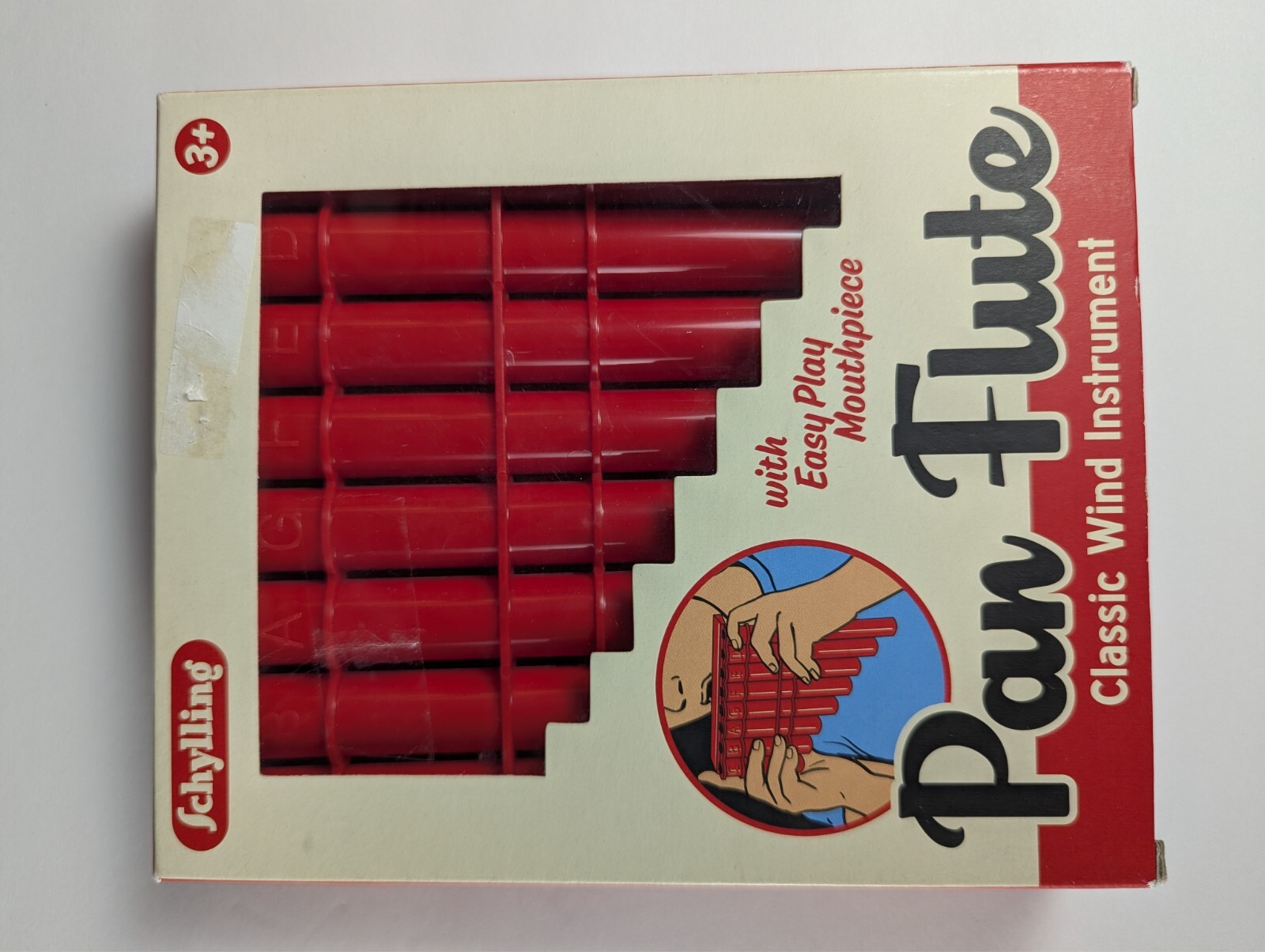 Schylling Pan Flute #PF Wind Instrument Red Vintage
